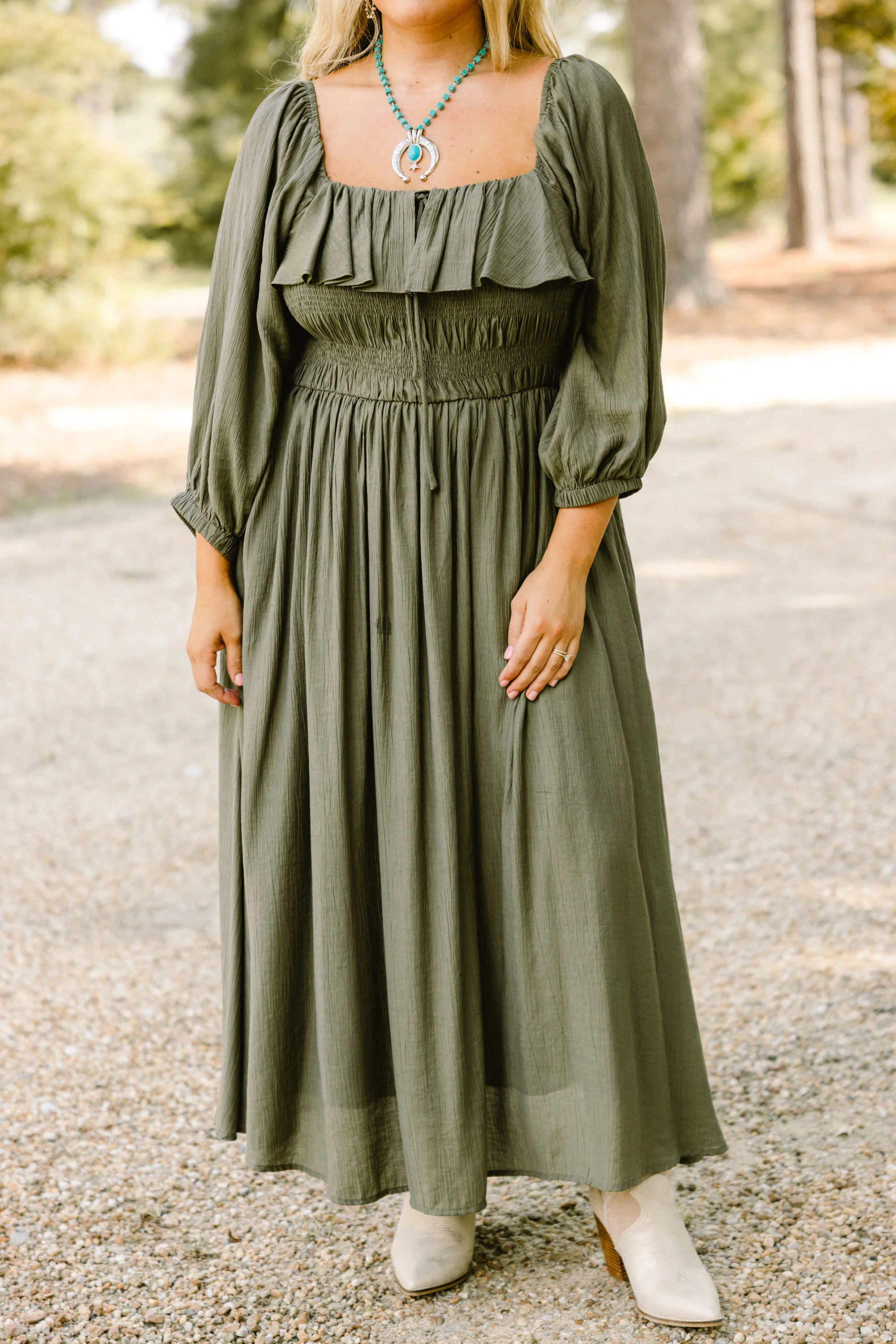 Grace Filled Dress, Green - Image 5