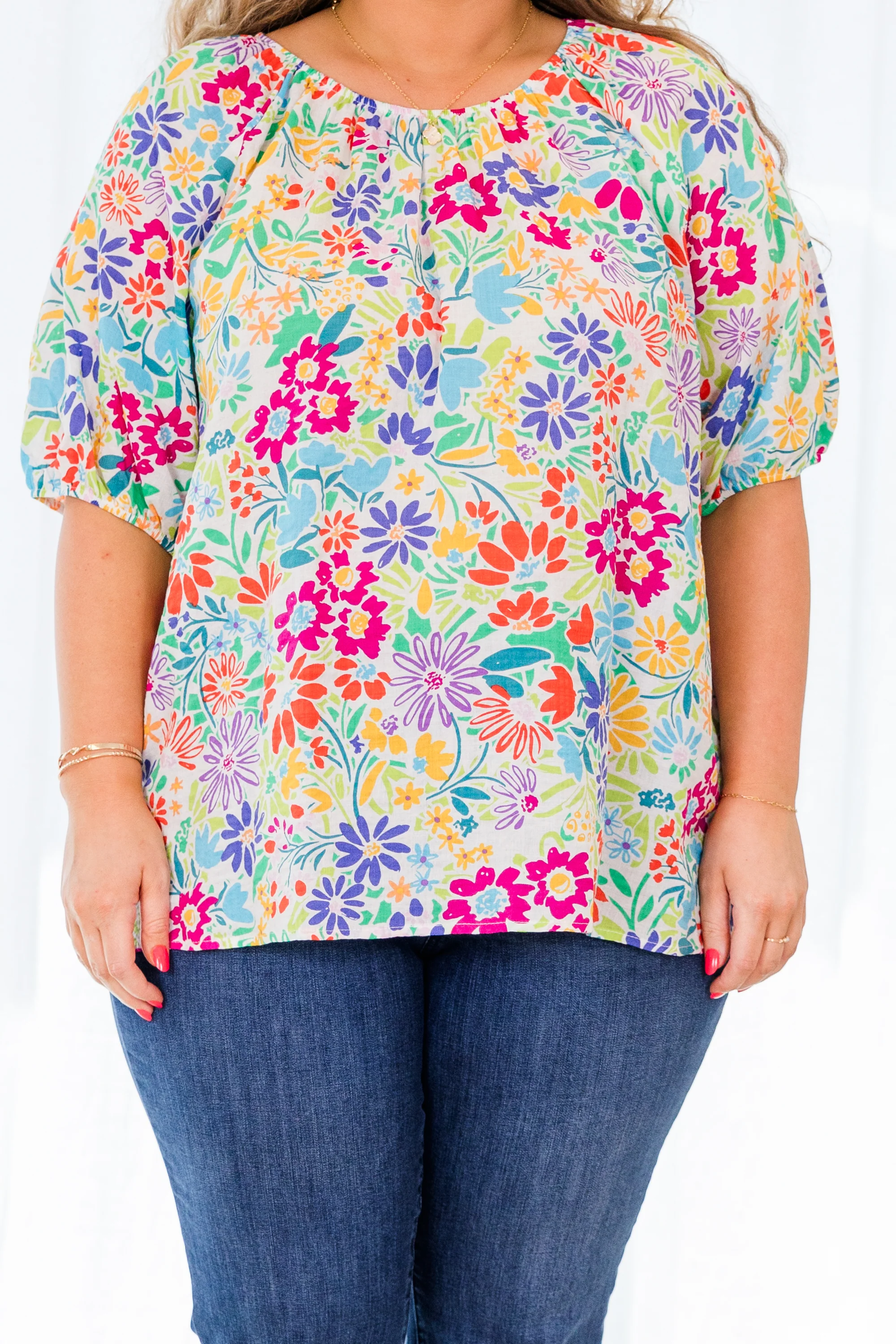 Graceful Florals Top, Multi - Image 5