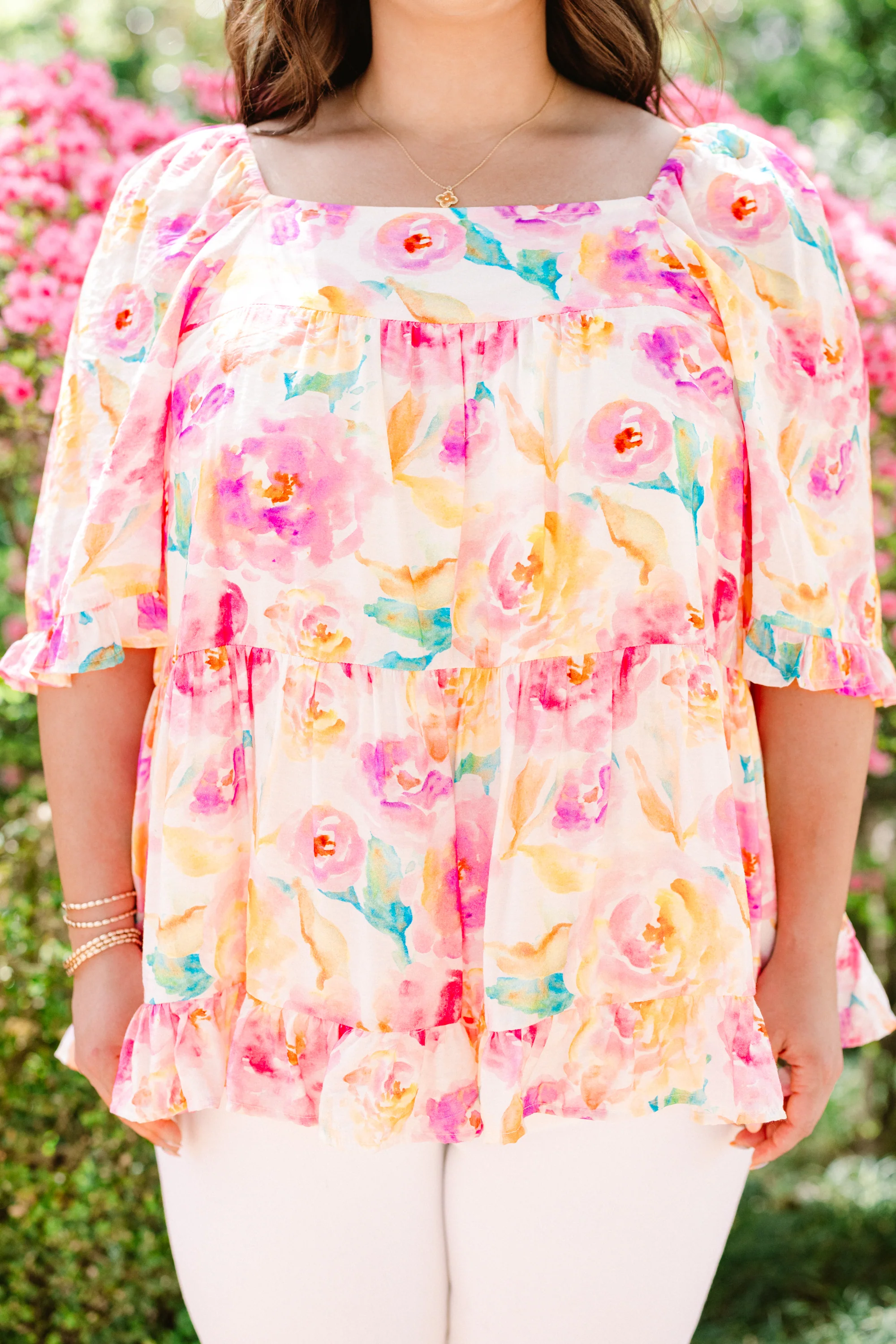 Grateful To Be Here Top, Pink Floral - Image 5