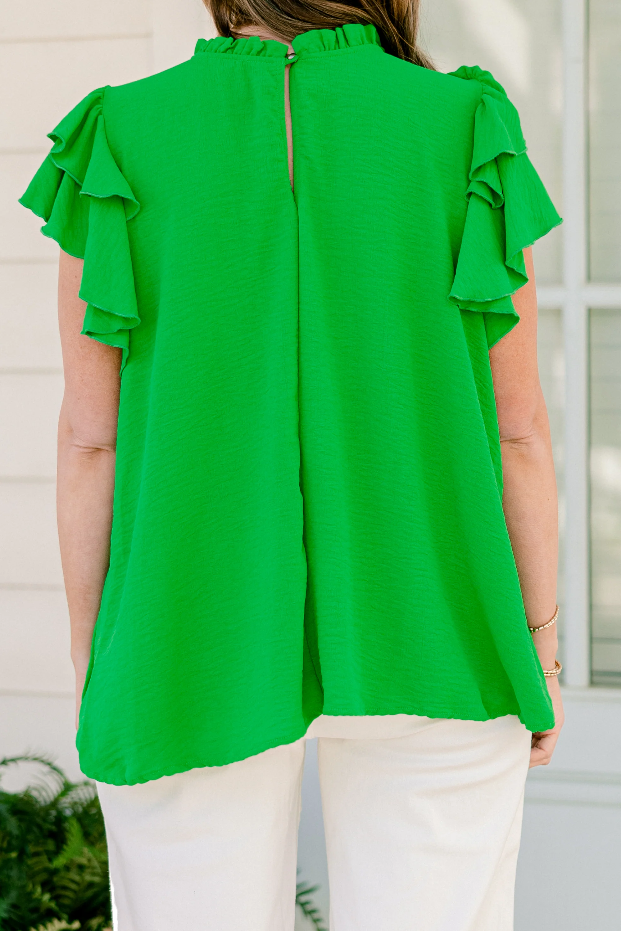 Hardly Working Top, Green - Image 5