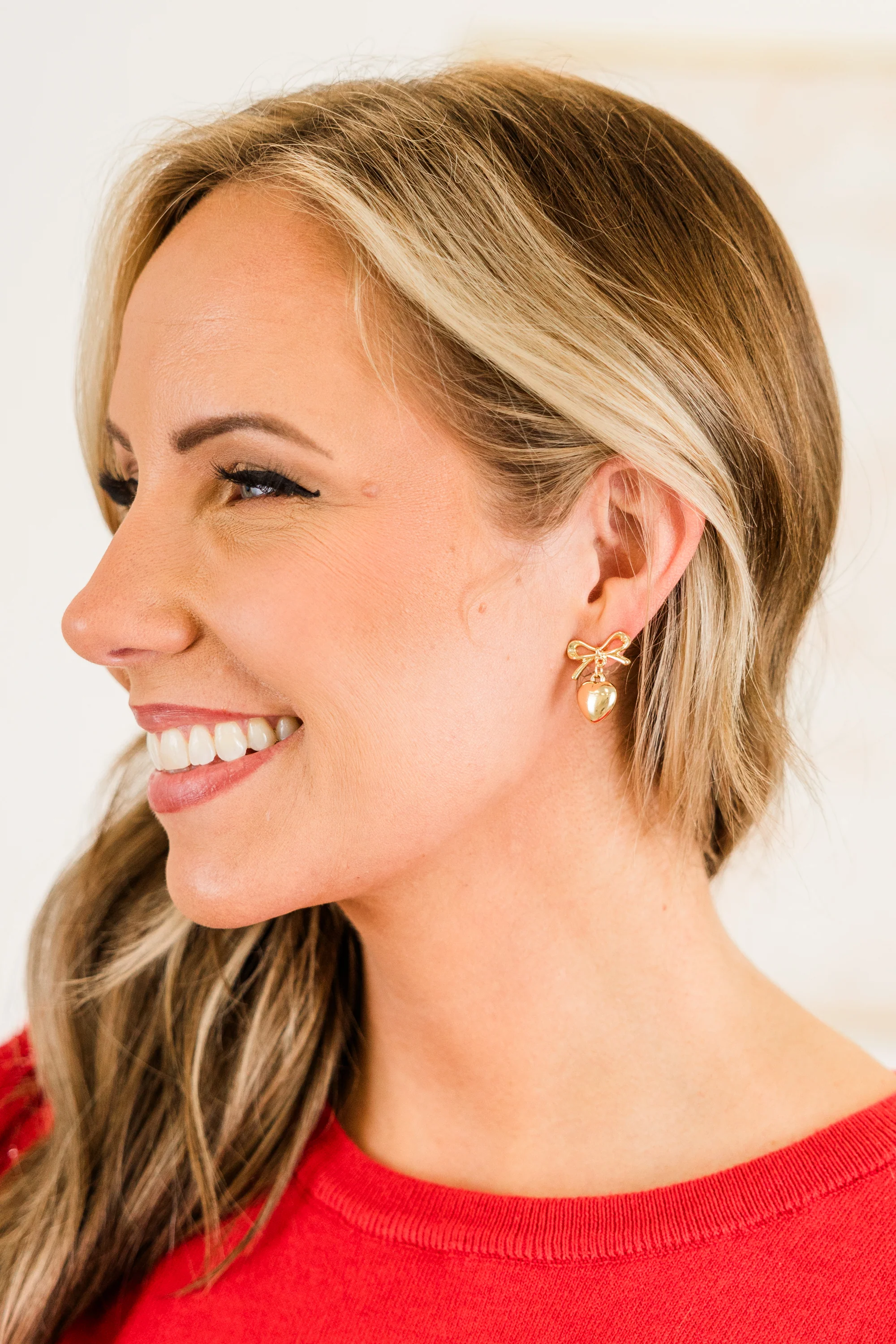 Hearts In Harmony Earrings, Gold - Image 2