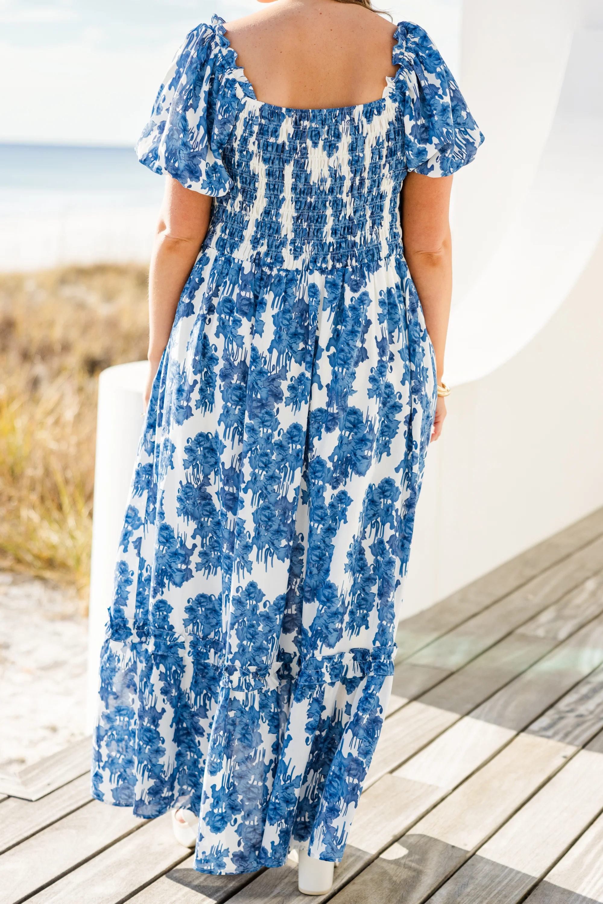Heavy On My Heart Maxi Dress, Blue - Image 6