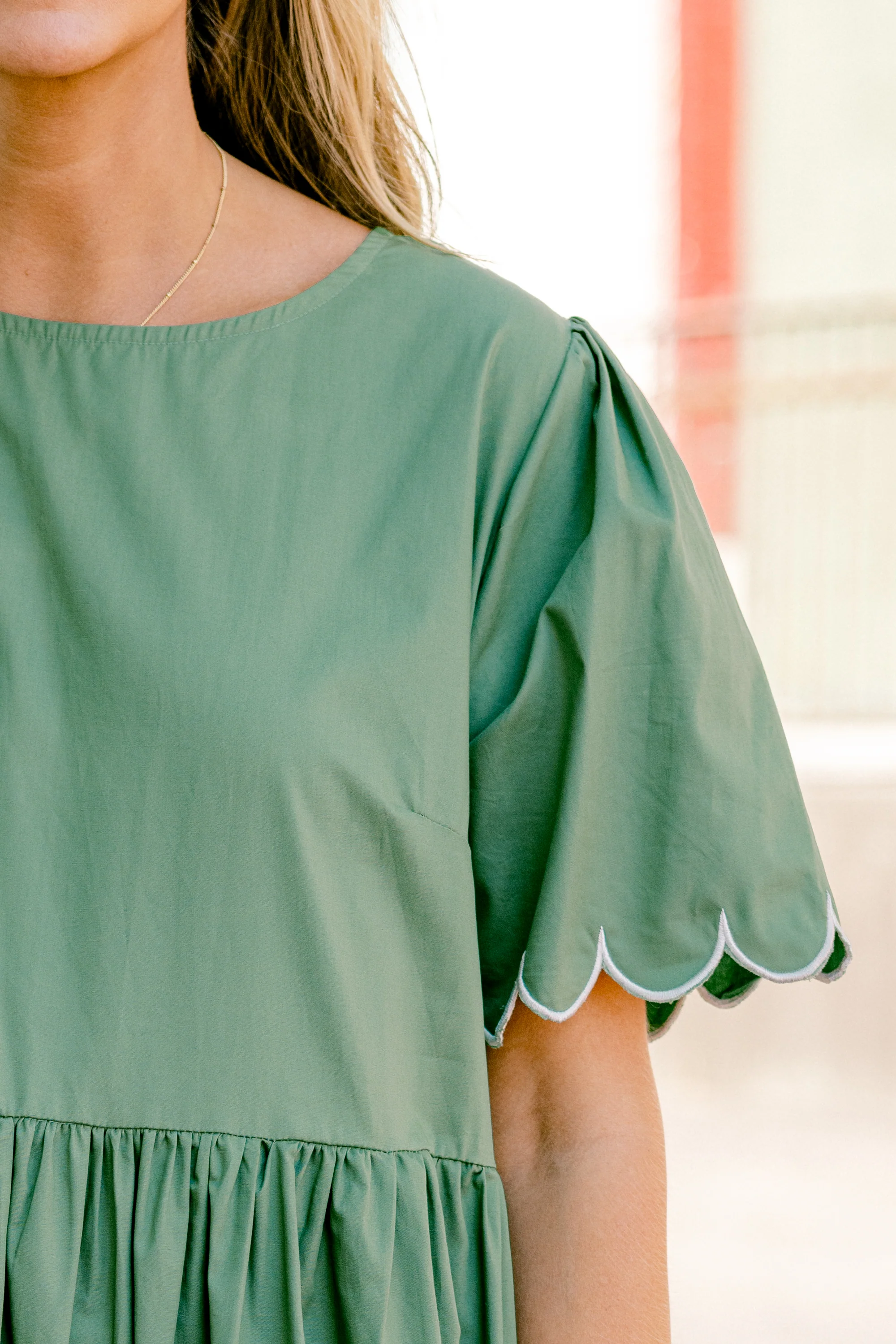 Hummingbird's Haven Dress, Olive - Image 4