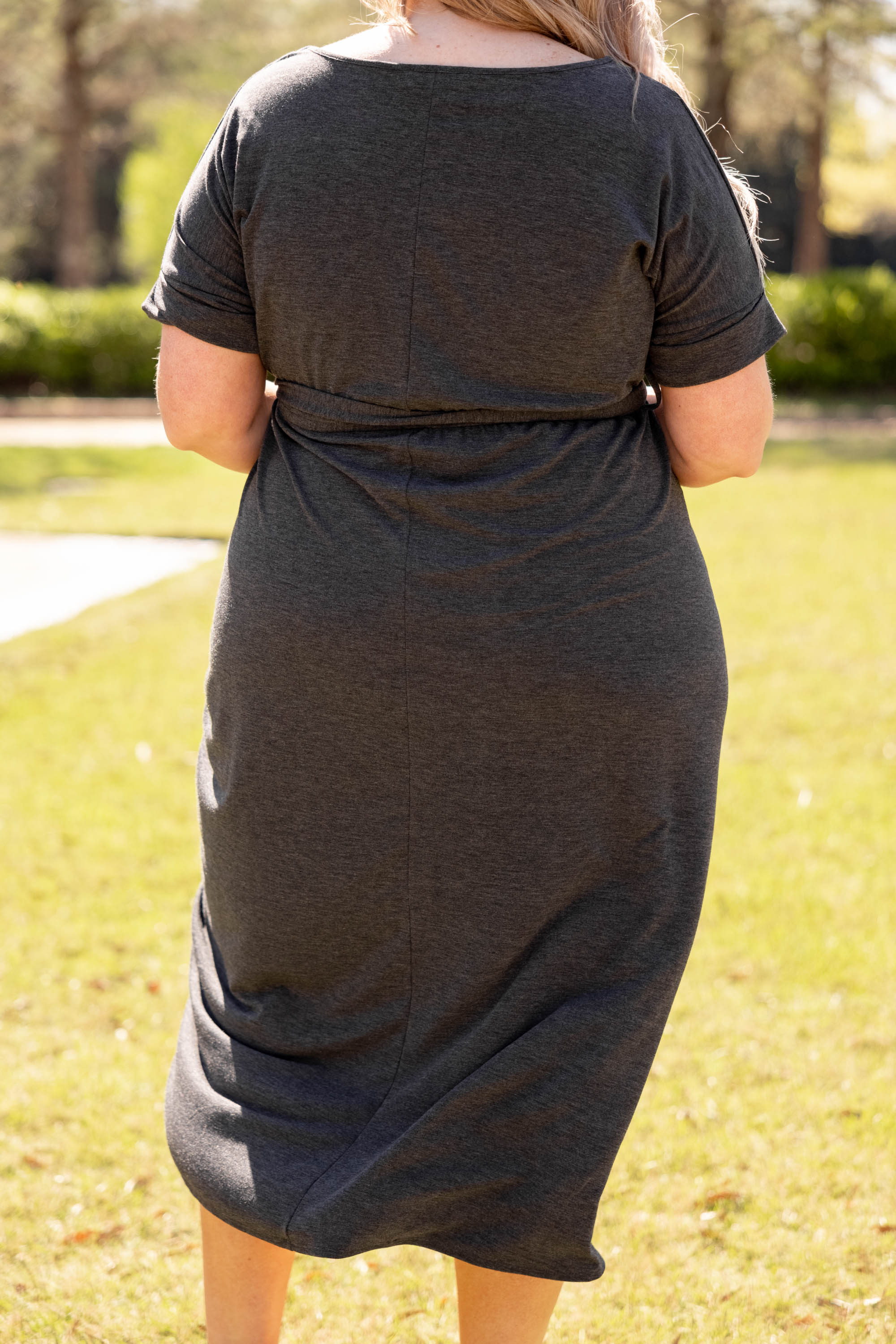 I'm Speechless Dress, Charcoal - Image 5