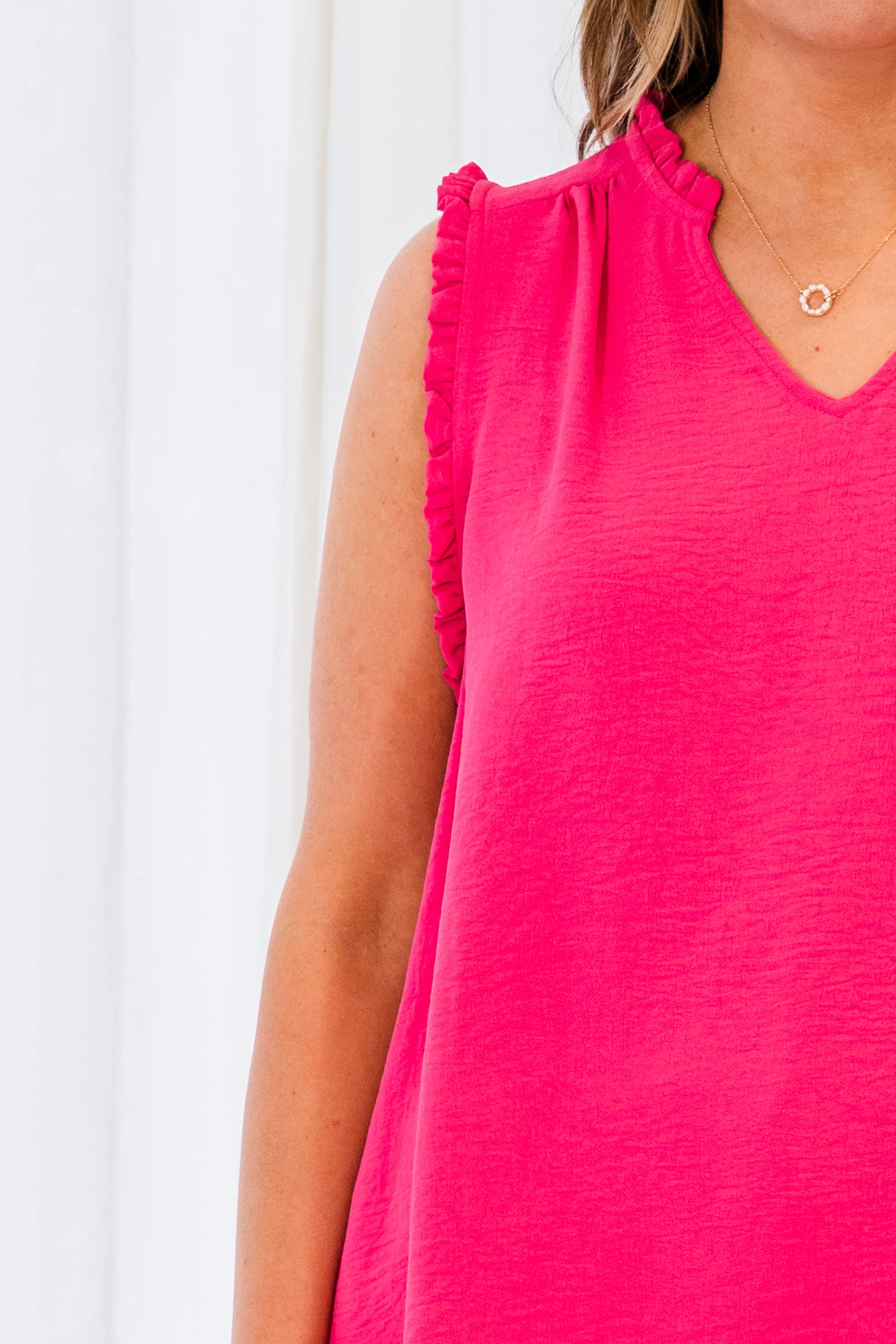 I Need To Know Top, Hot Pink - Image 4