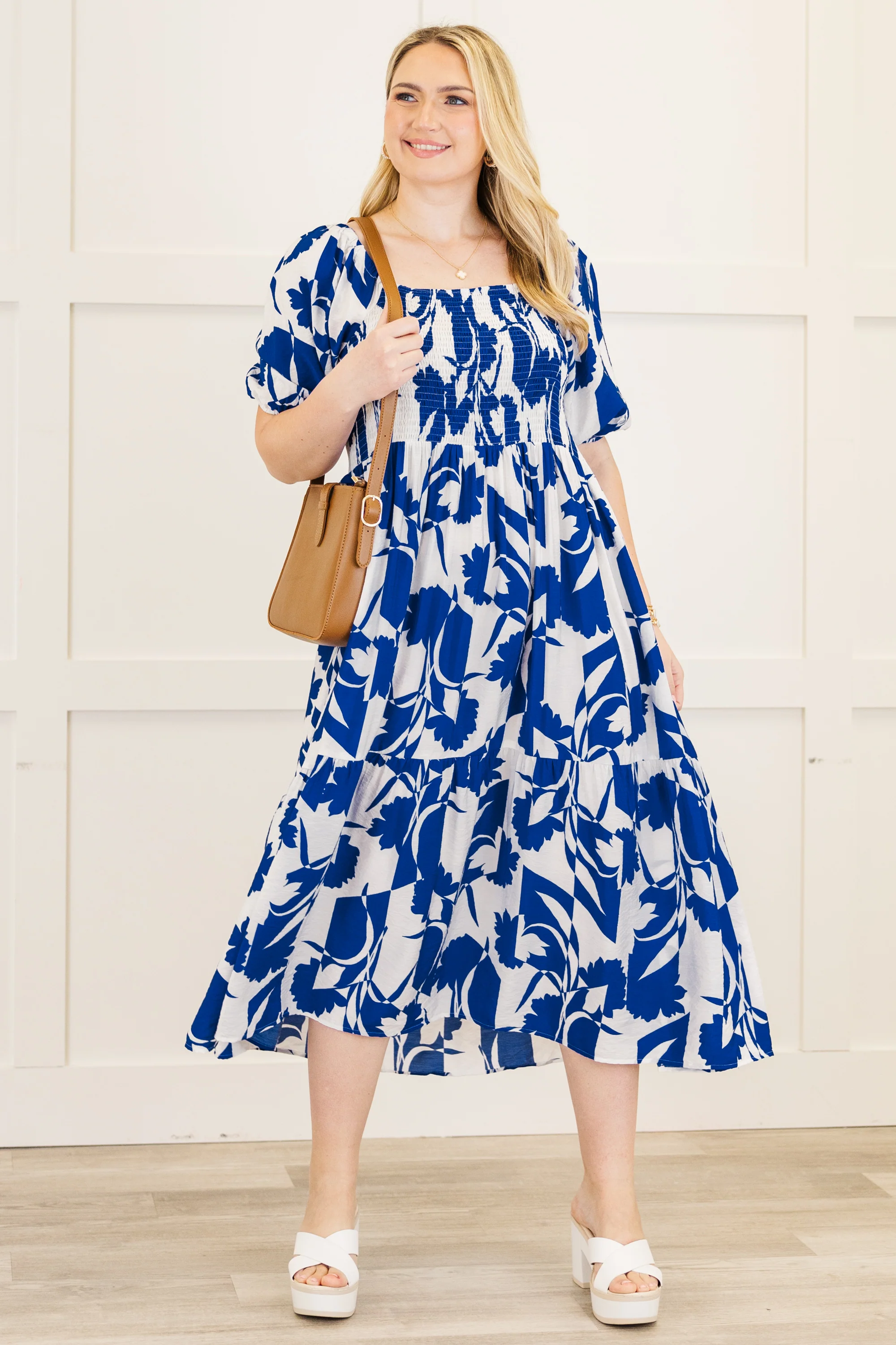 I Still Care Dress, Royal - Image 3