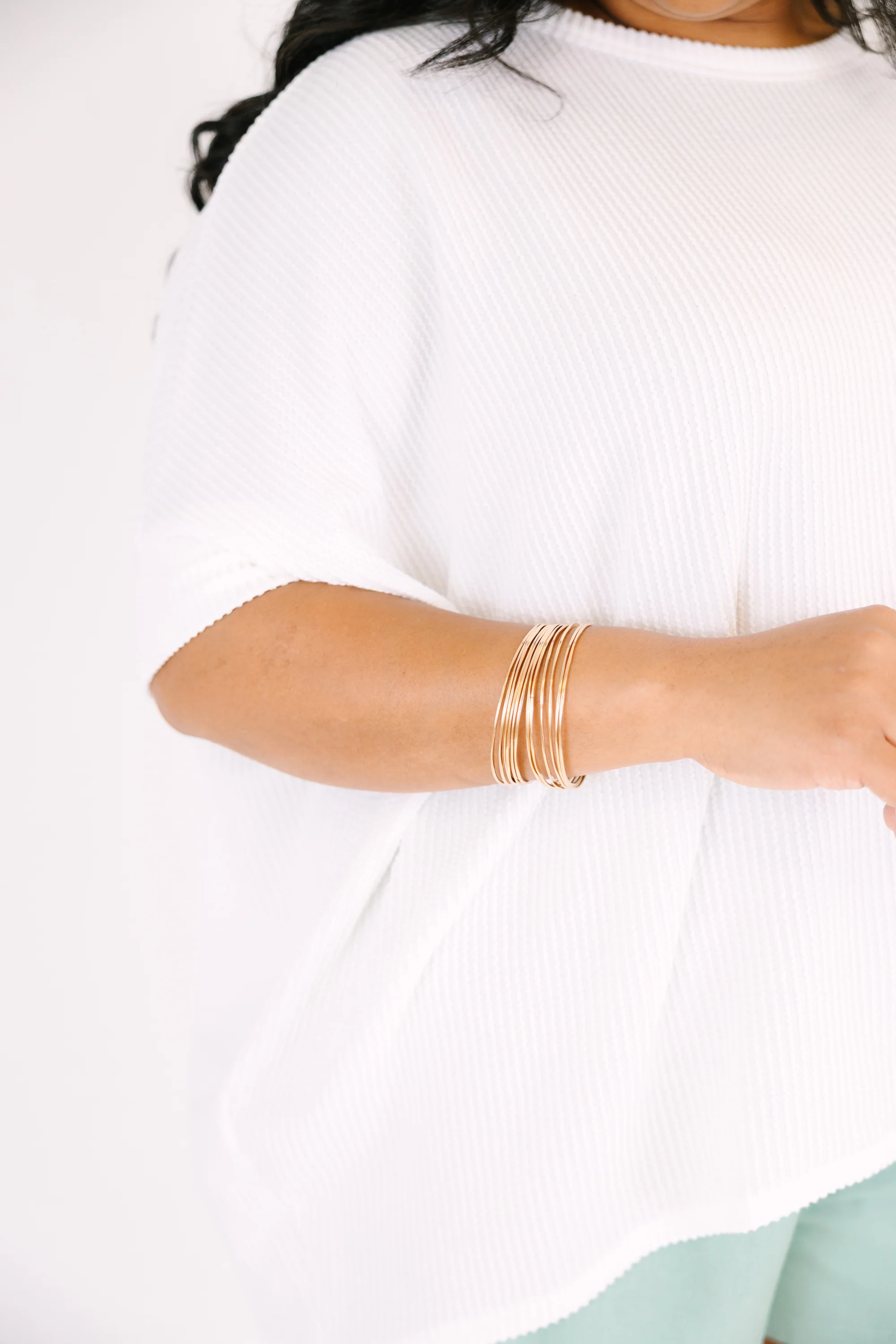 If You Don't Mind Bracelet Set, Gold - Image 4