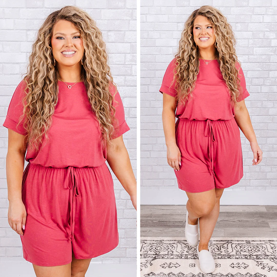 In A Hurry Romper, Rose - Image 6