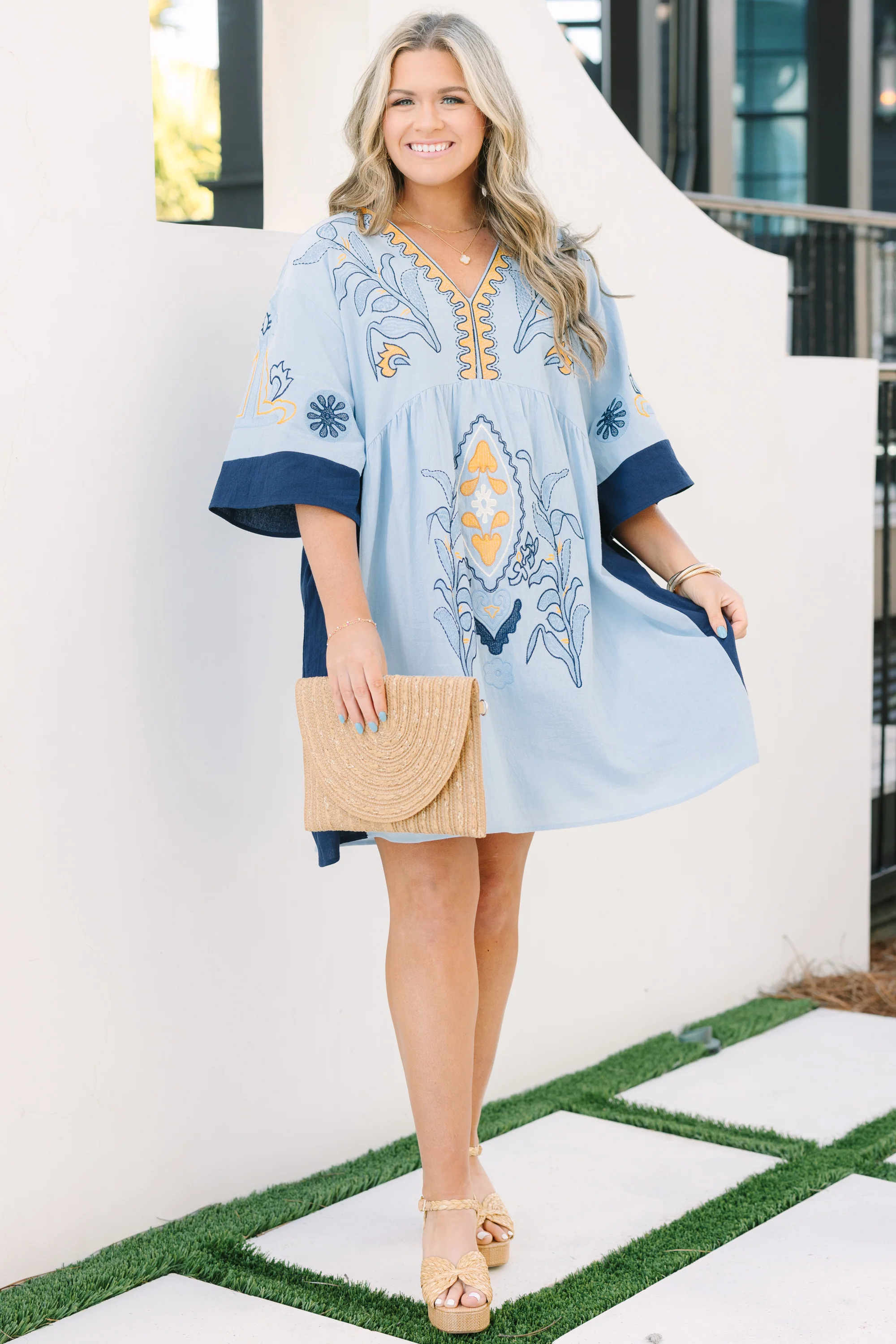 In My Favor Dress, Blue - Image 2