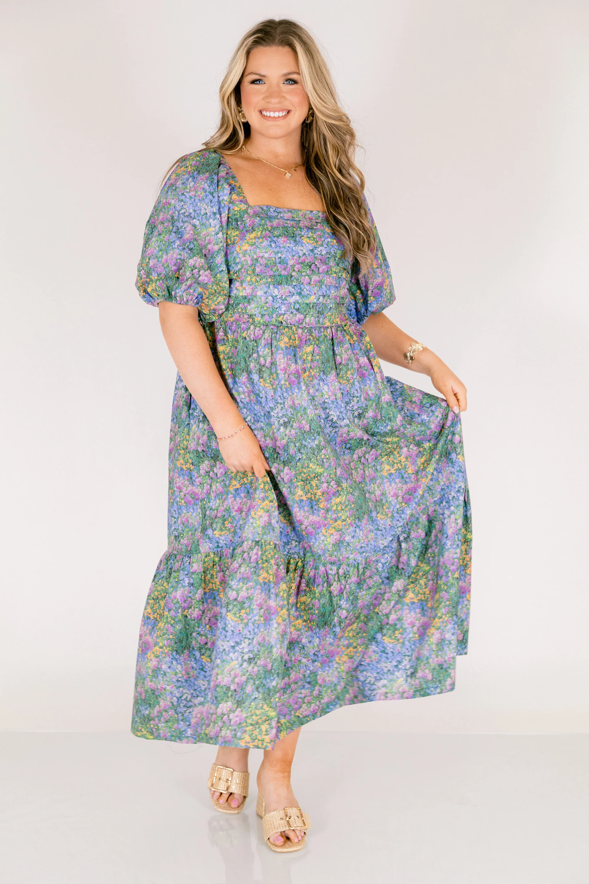 In The Quiet Shade Midi Dress, Floral Mix - Image 2