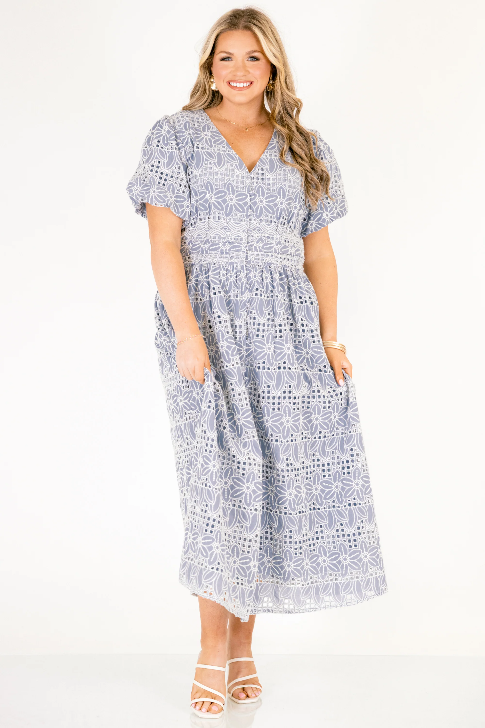 It's A New Day Dress, Ice Blue - Image 3