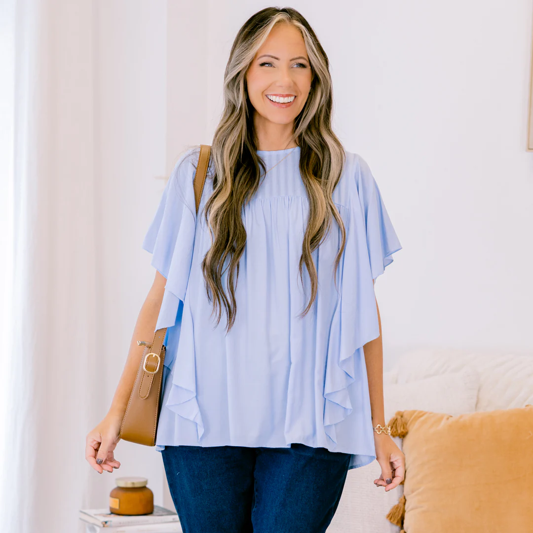 Joy And Jasmine Top, Blue - Image 7