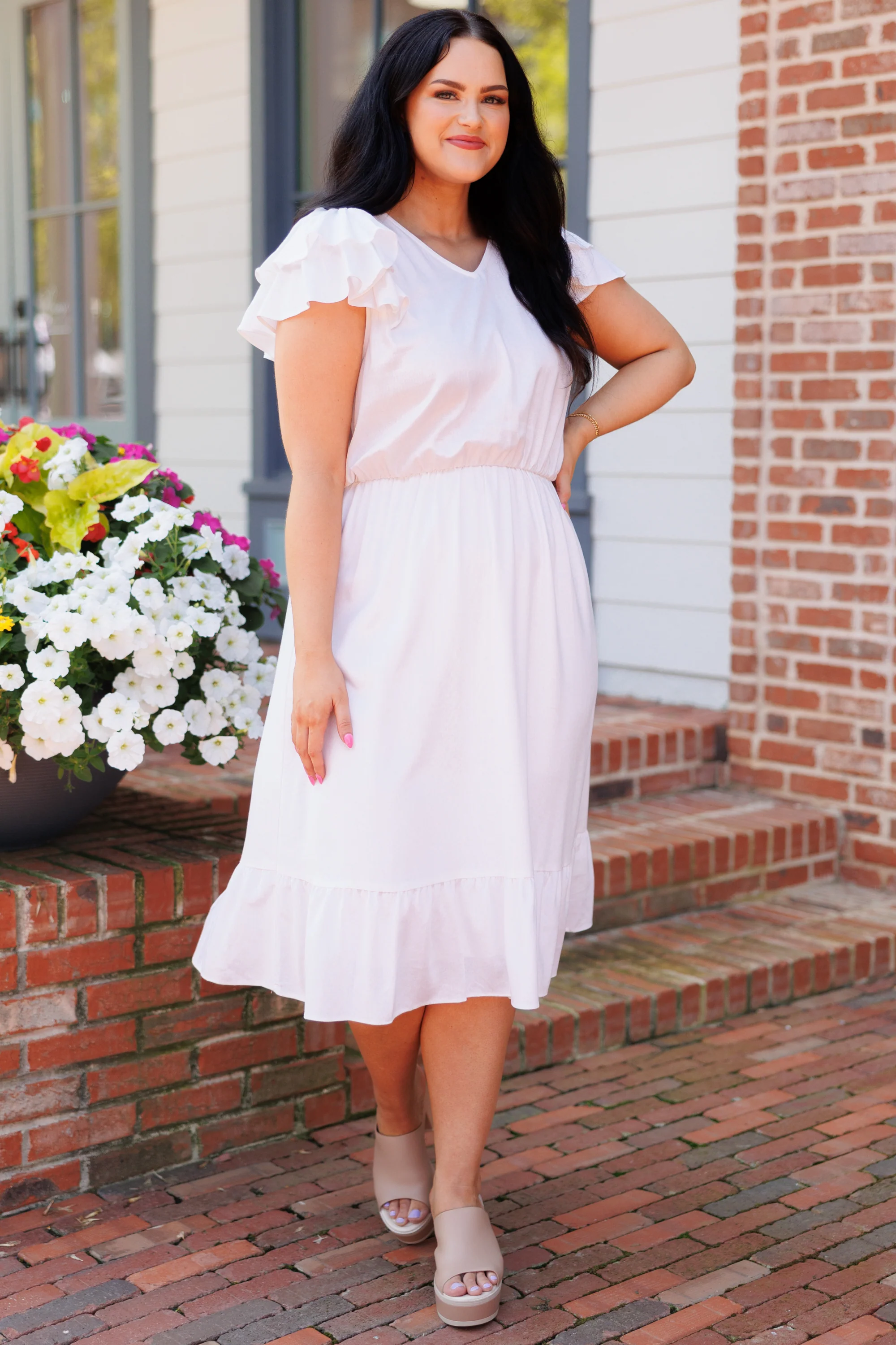 Jumping On Clouds Dress, White - Image 3