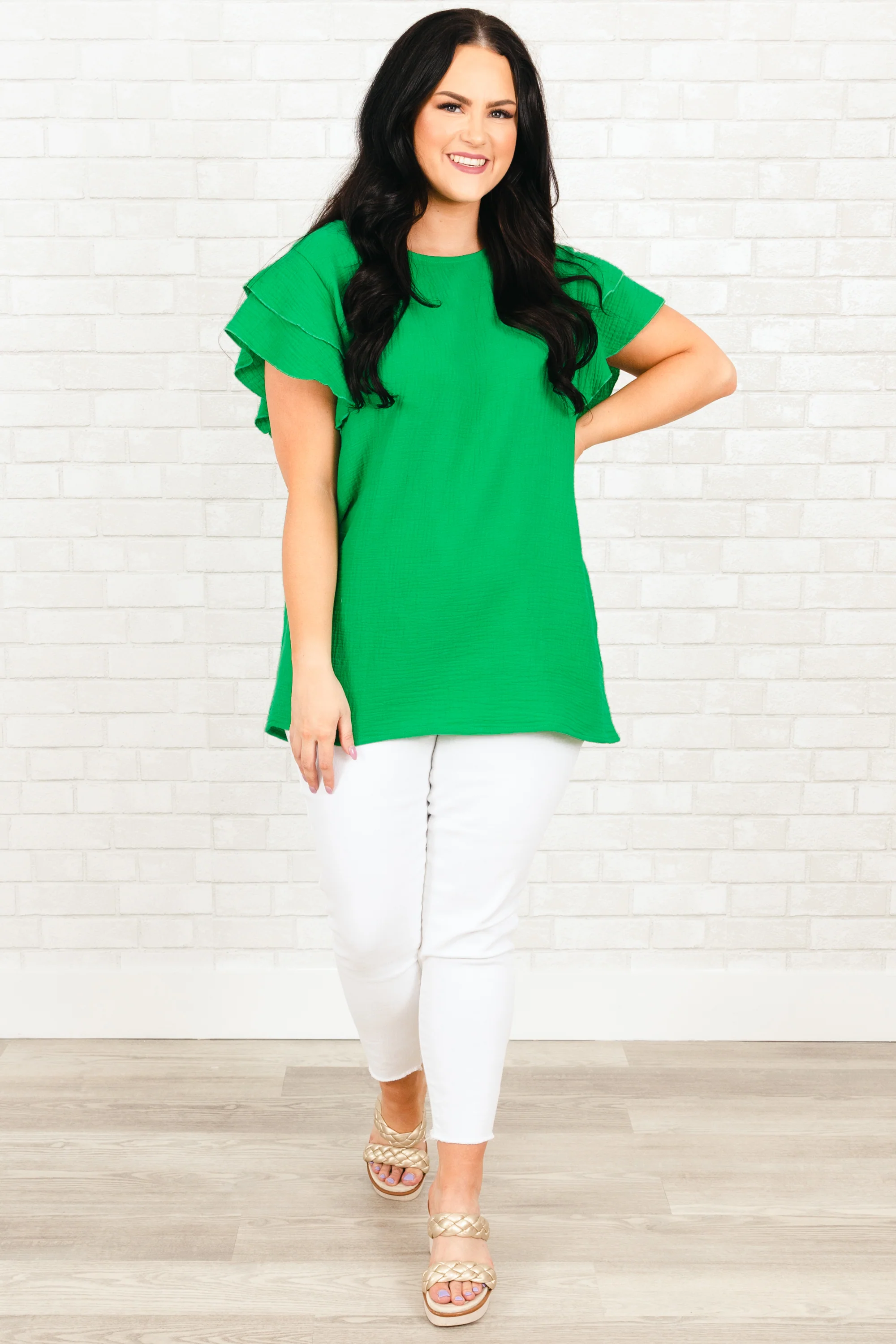 Just Another Dreamer Top, Kelly Green - Image 3