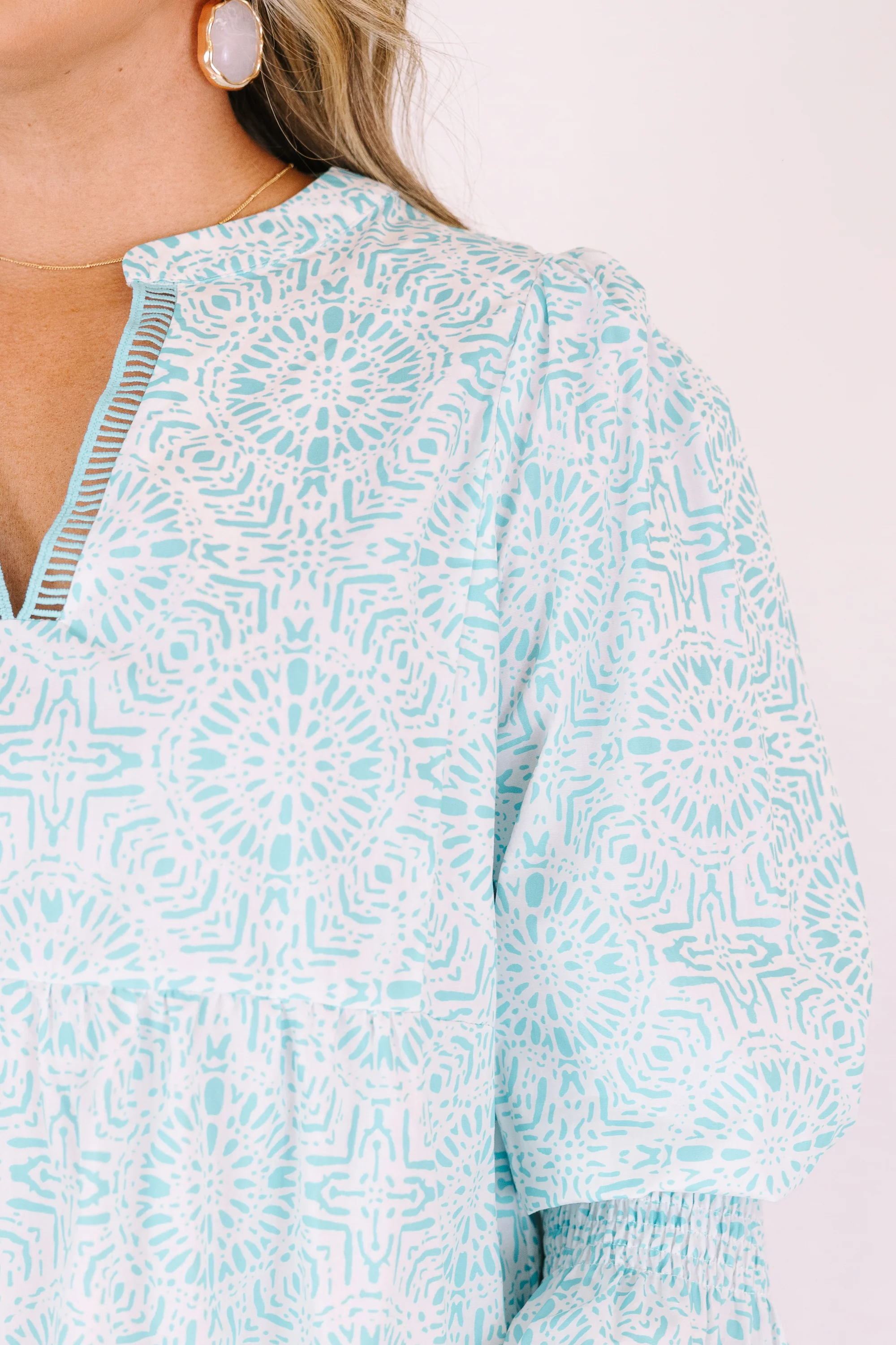 Just Being Me Dress, Teal - Image 5