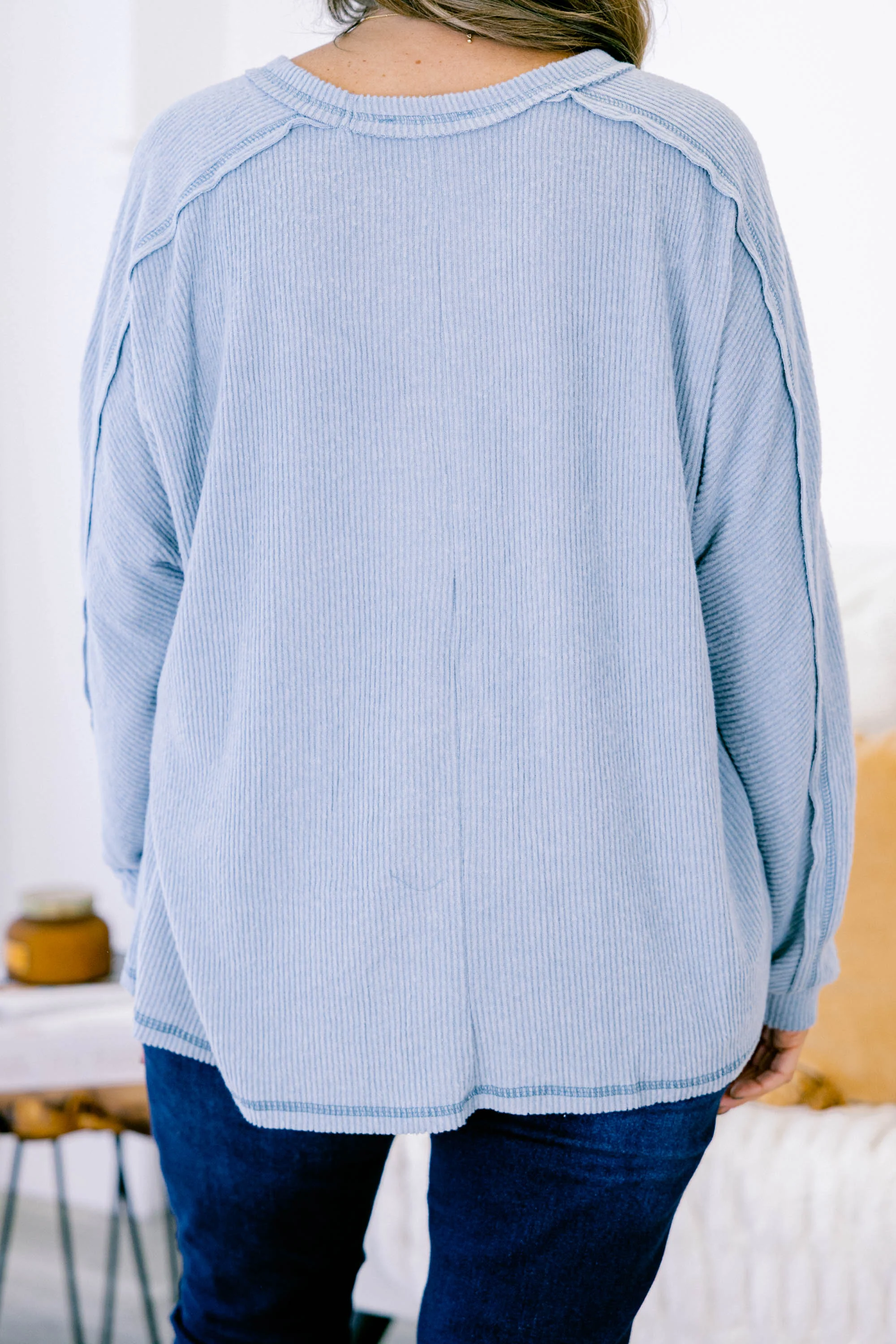 Just Move Along Top, Blue Grey - Image 6