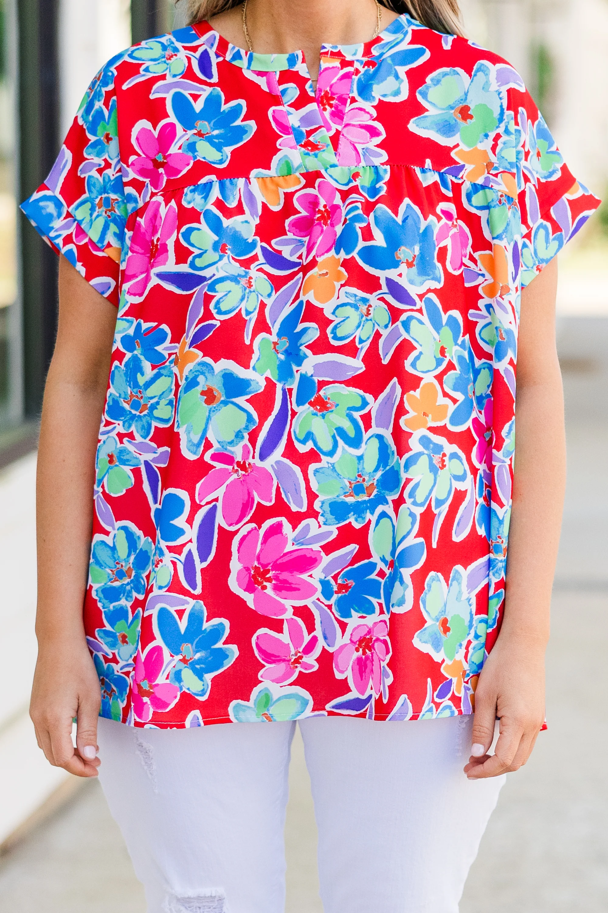 Just One Sec Top, Coral - Image 6