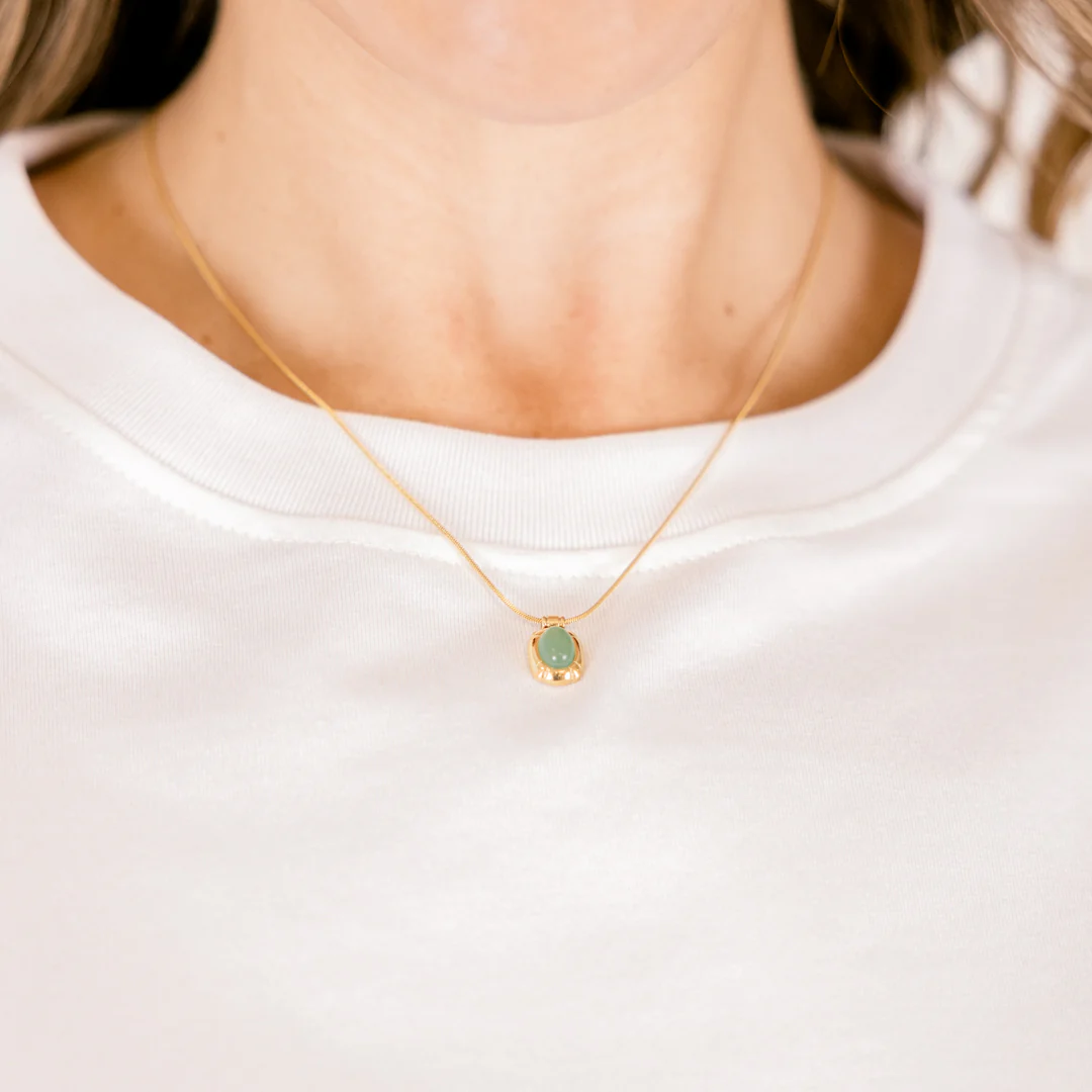 Keeping Up The Luck Necklace, Green - Image 4