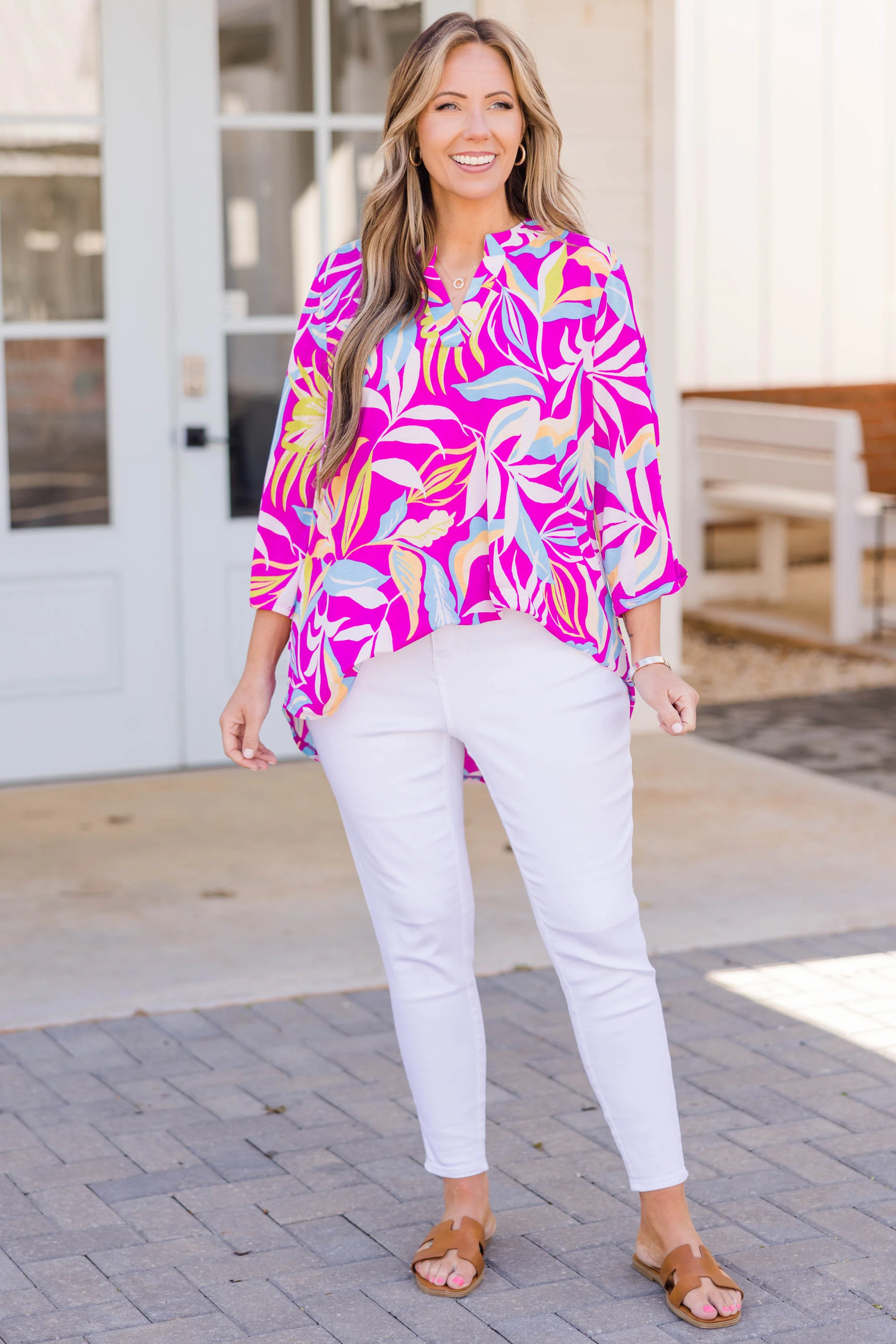 Kiss Me By The Cove Top, Magenta - Image 3