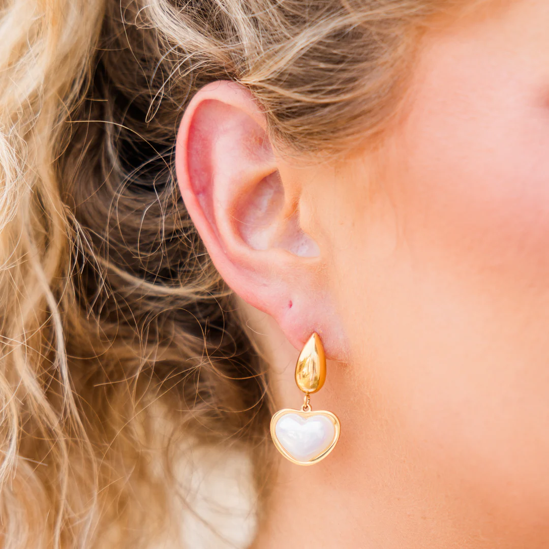 Lauren Kenzie: Uncharted Love Earrings, Pearl - Image 4