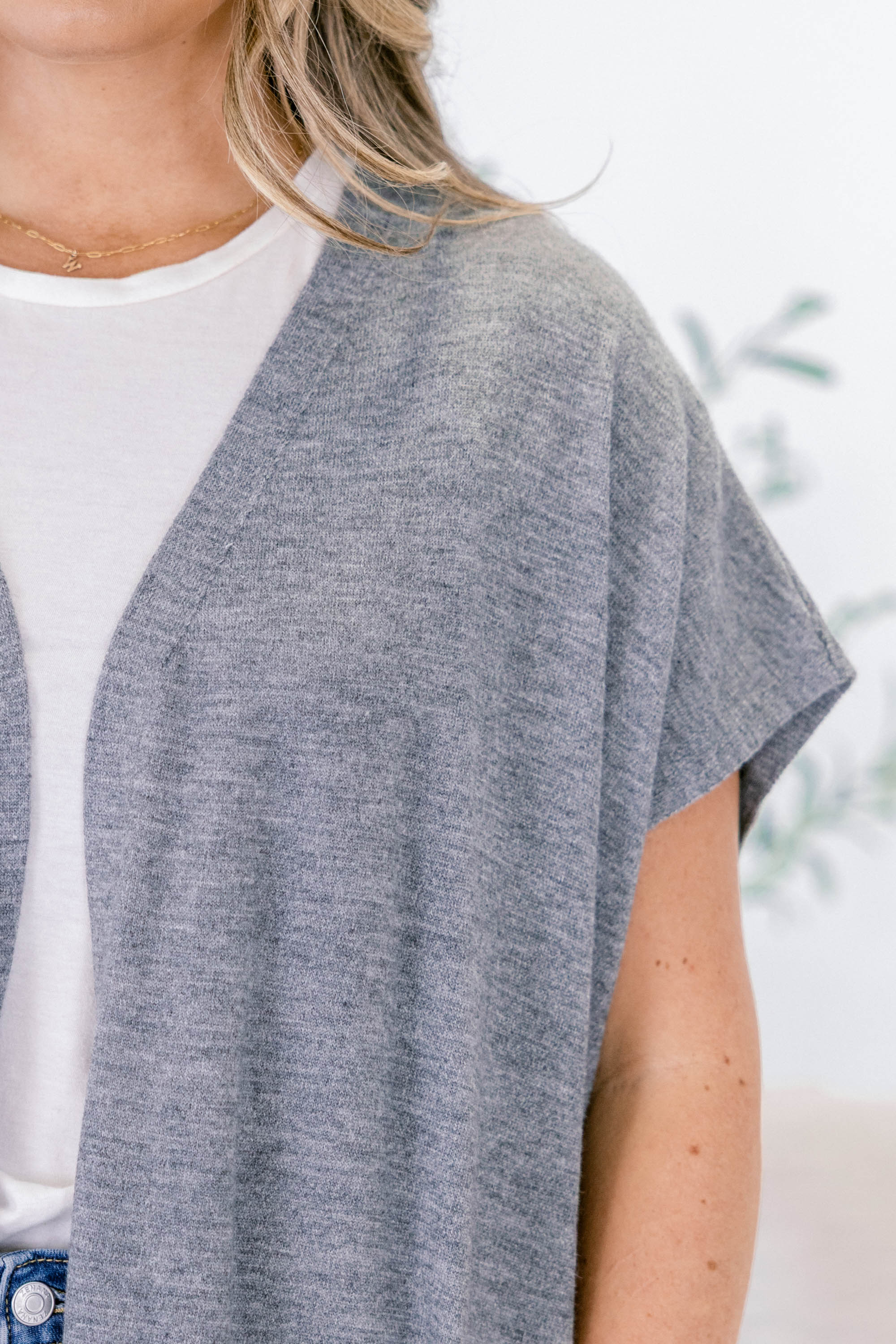 Let It Be Cardigan, Grey - Image 4