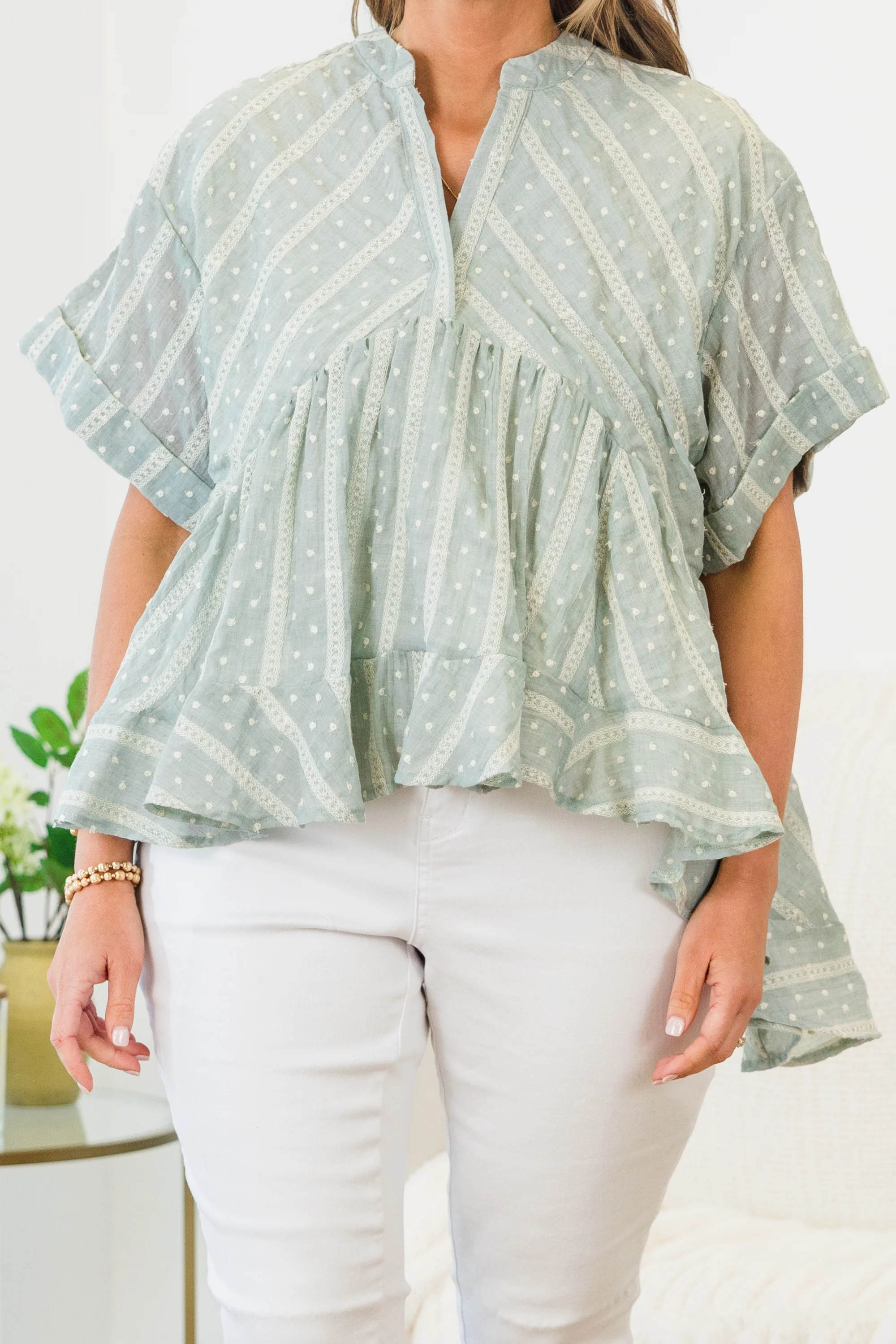 Let Me Travel Around Top, Teal - Image 5