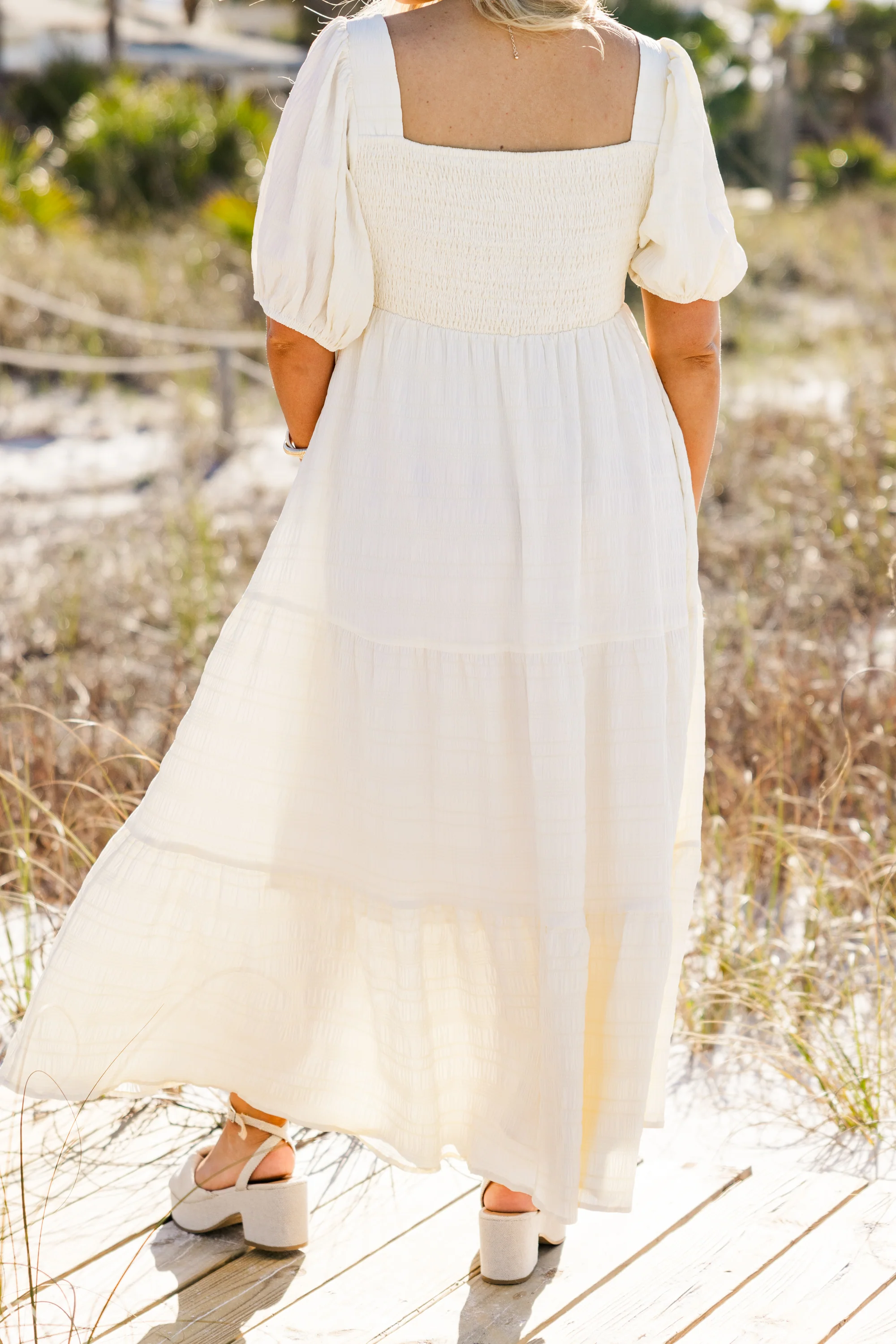 Let's Get Away Dress, Cream - Image 6