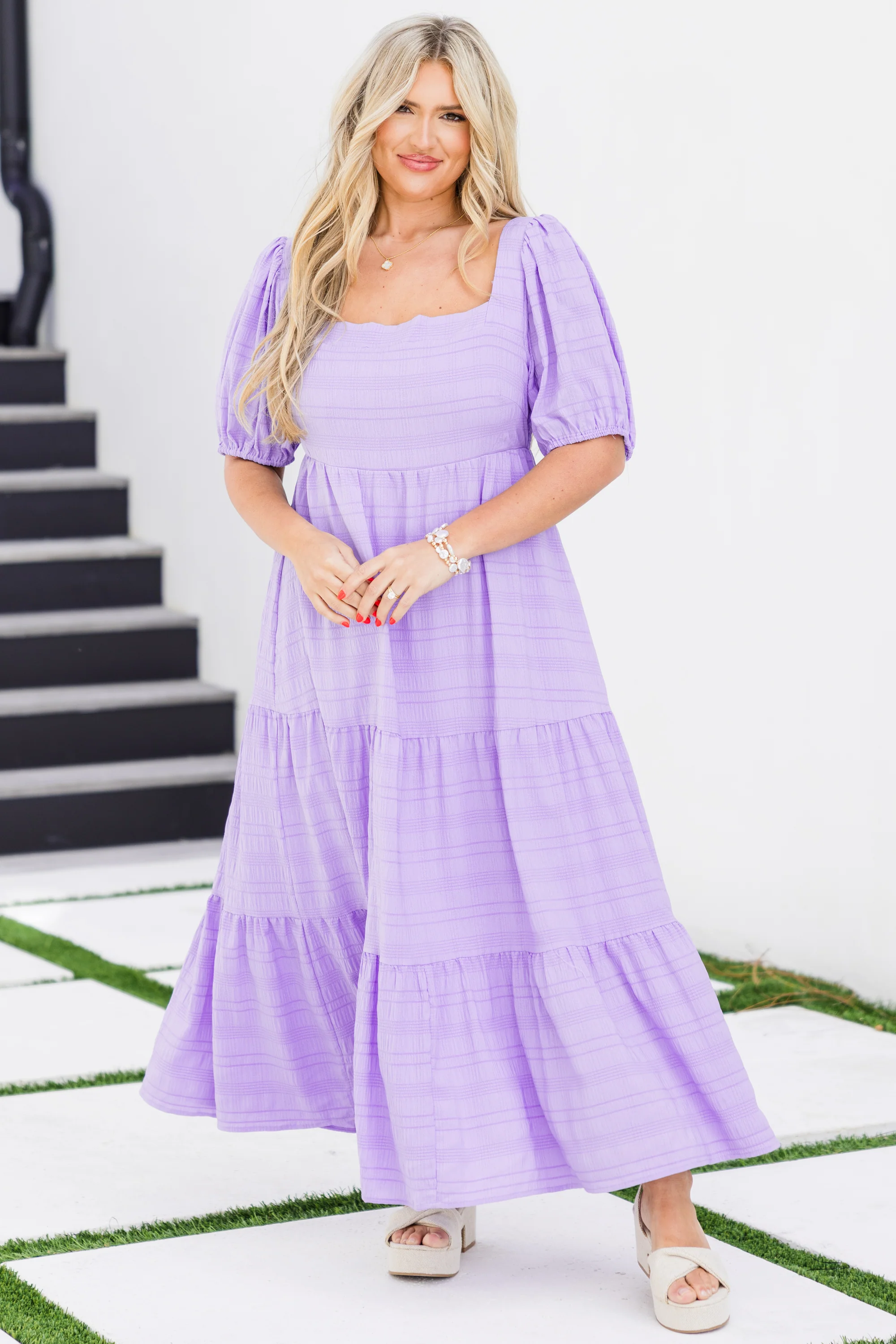 Let's Get Away Dress, Lavender - Image 3