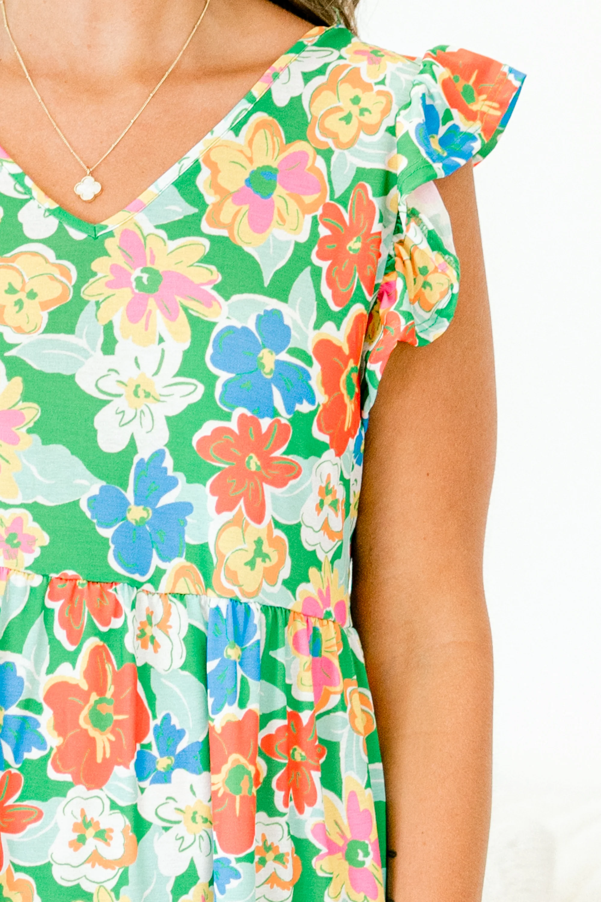 Let's Go For A Walk Dress, Green Multi - Image 4