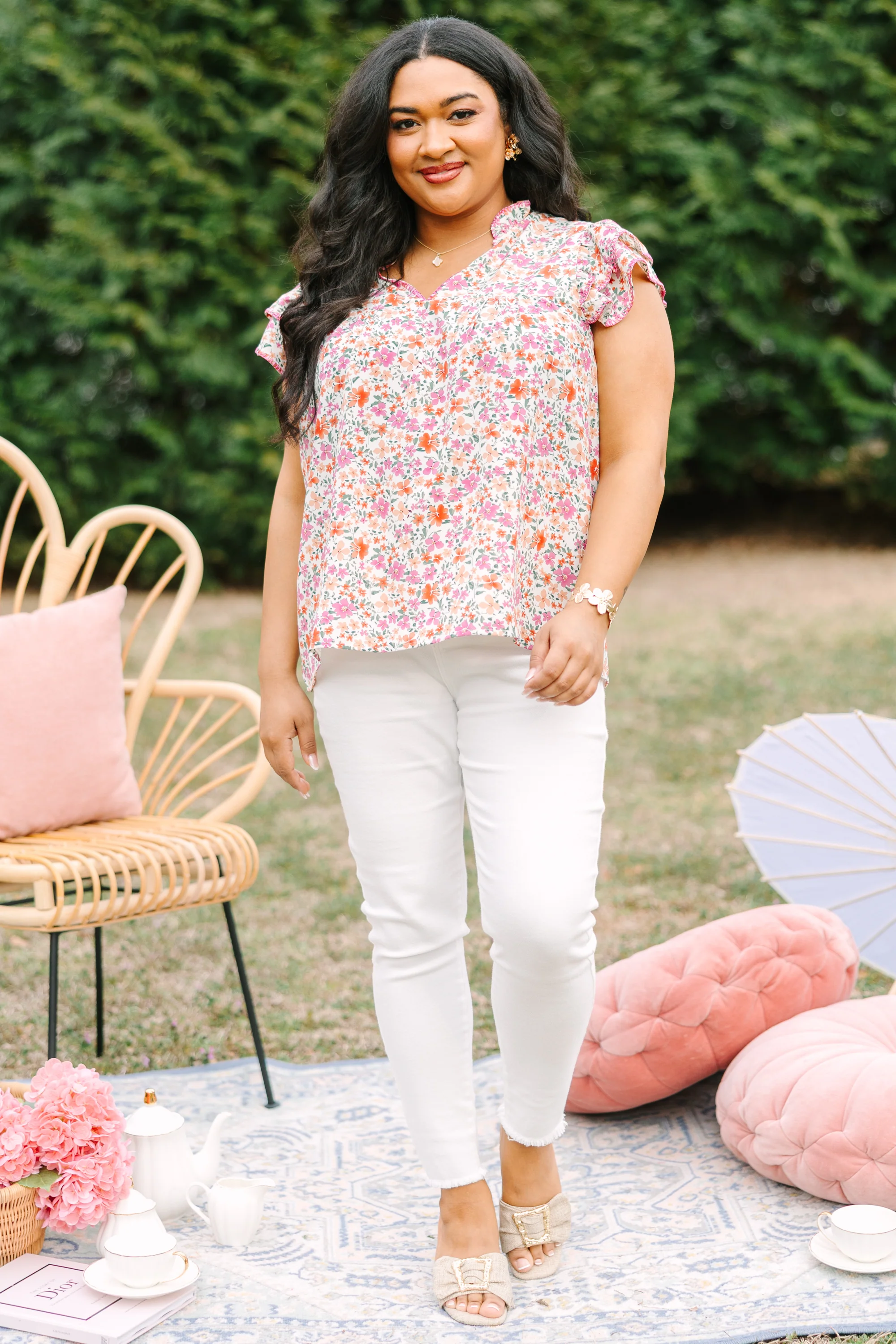 Let's Go On A Walk Top, Pink - Image 3