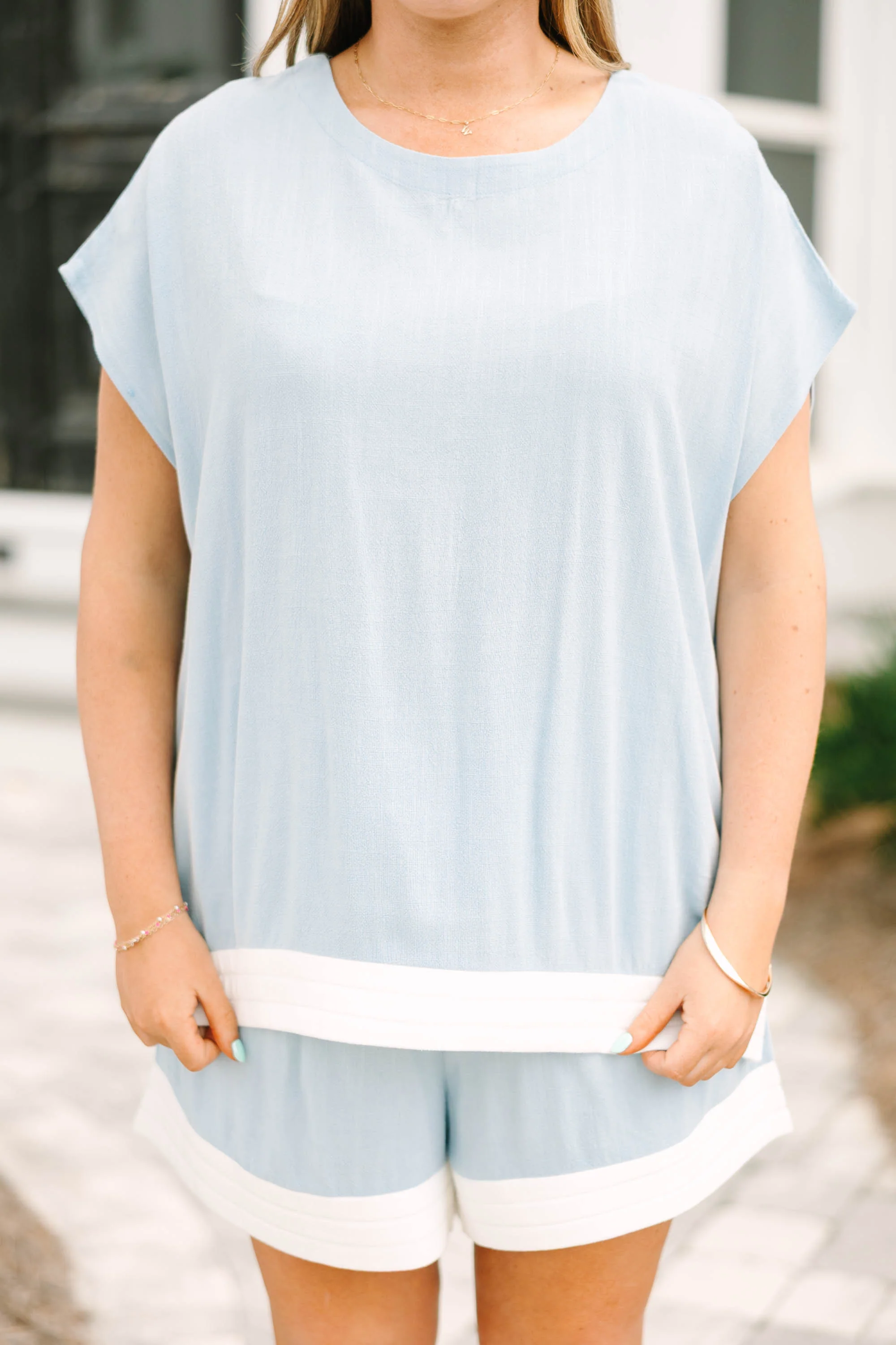 Limitless Time Top, Light Blue - Image 5