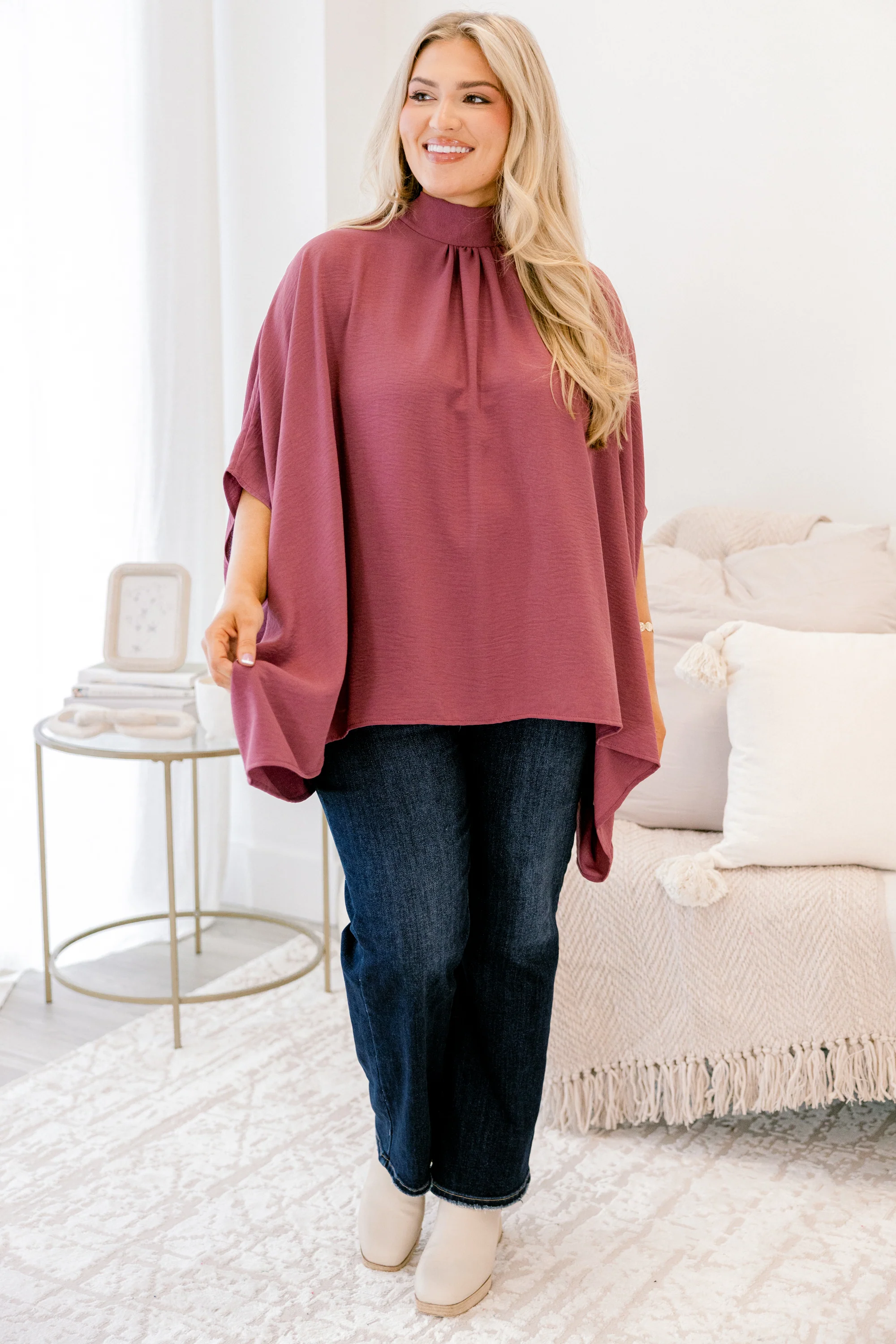 Look Good, Feel Good Top, Dark Mauve - Image 3