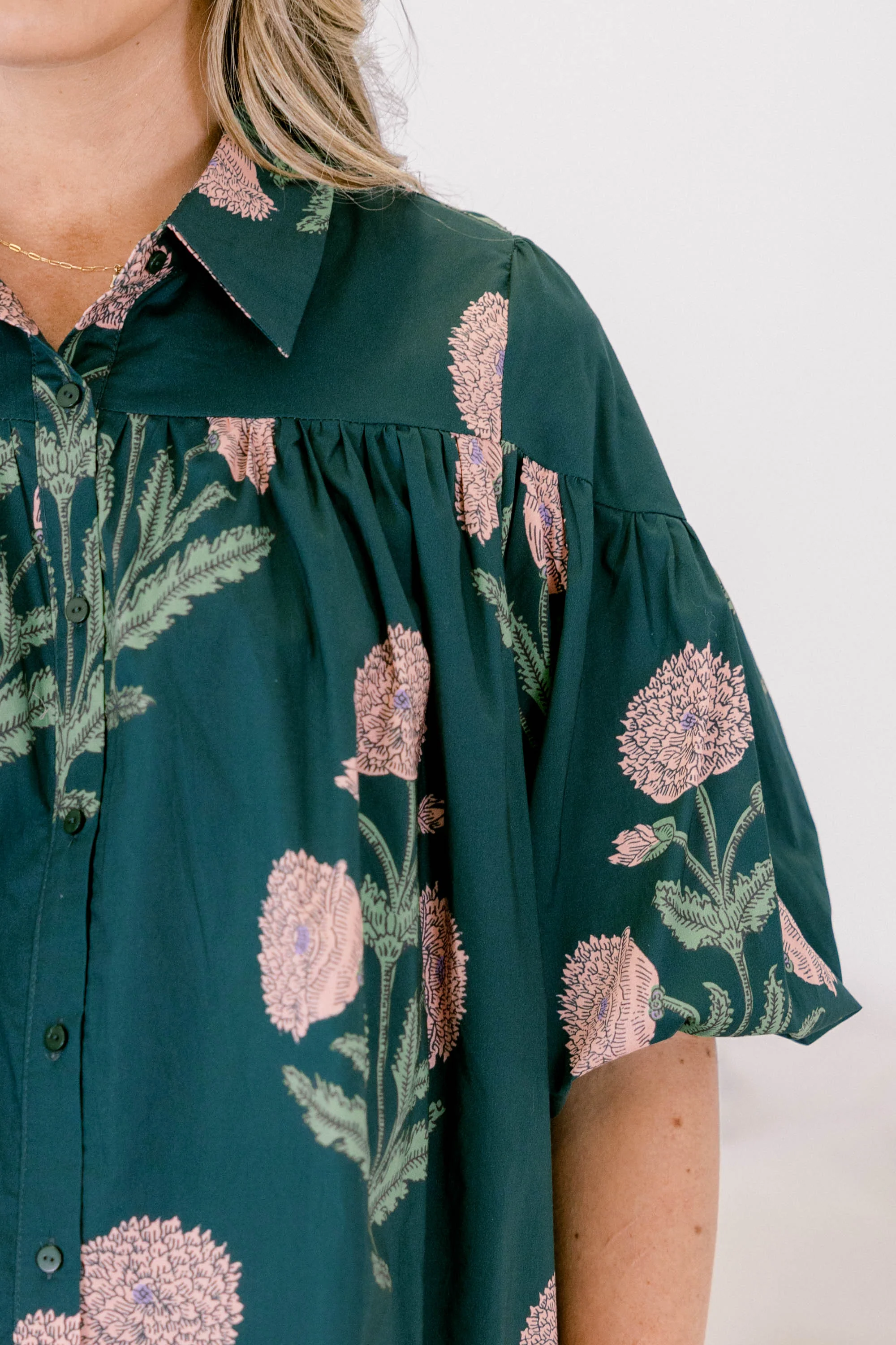 Love Is All Around Blouse, Hunter Green - Image 4