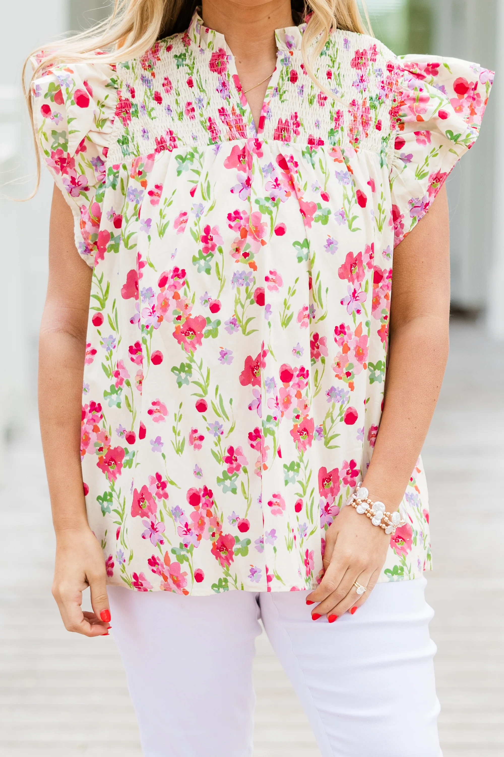 Love Like Mine Top, Ivory Floral - Image 5