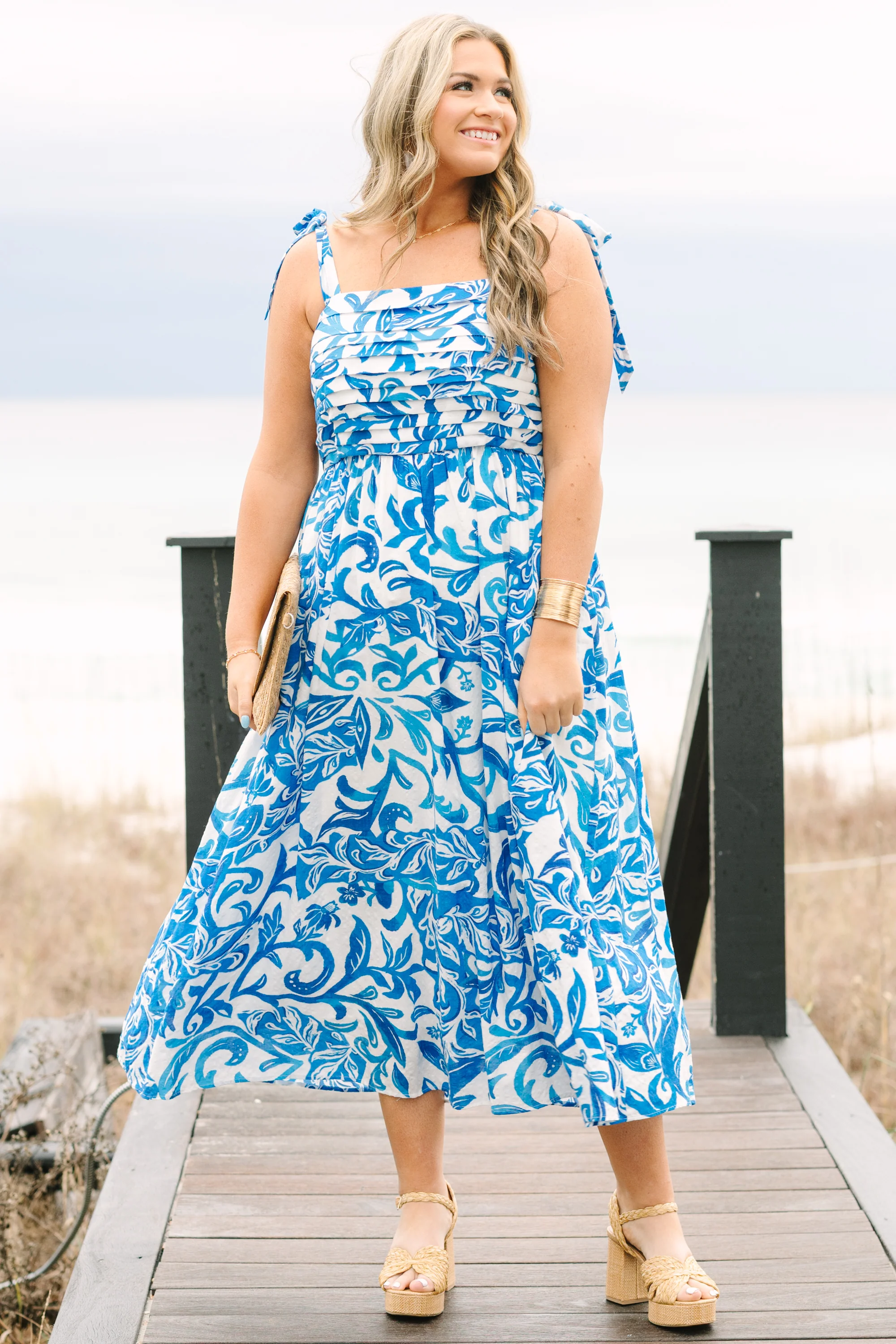 Made The Right Call Dress, Cobalt - Image 2