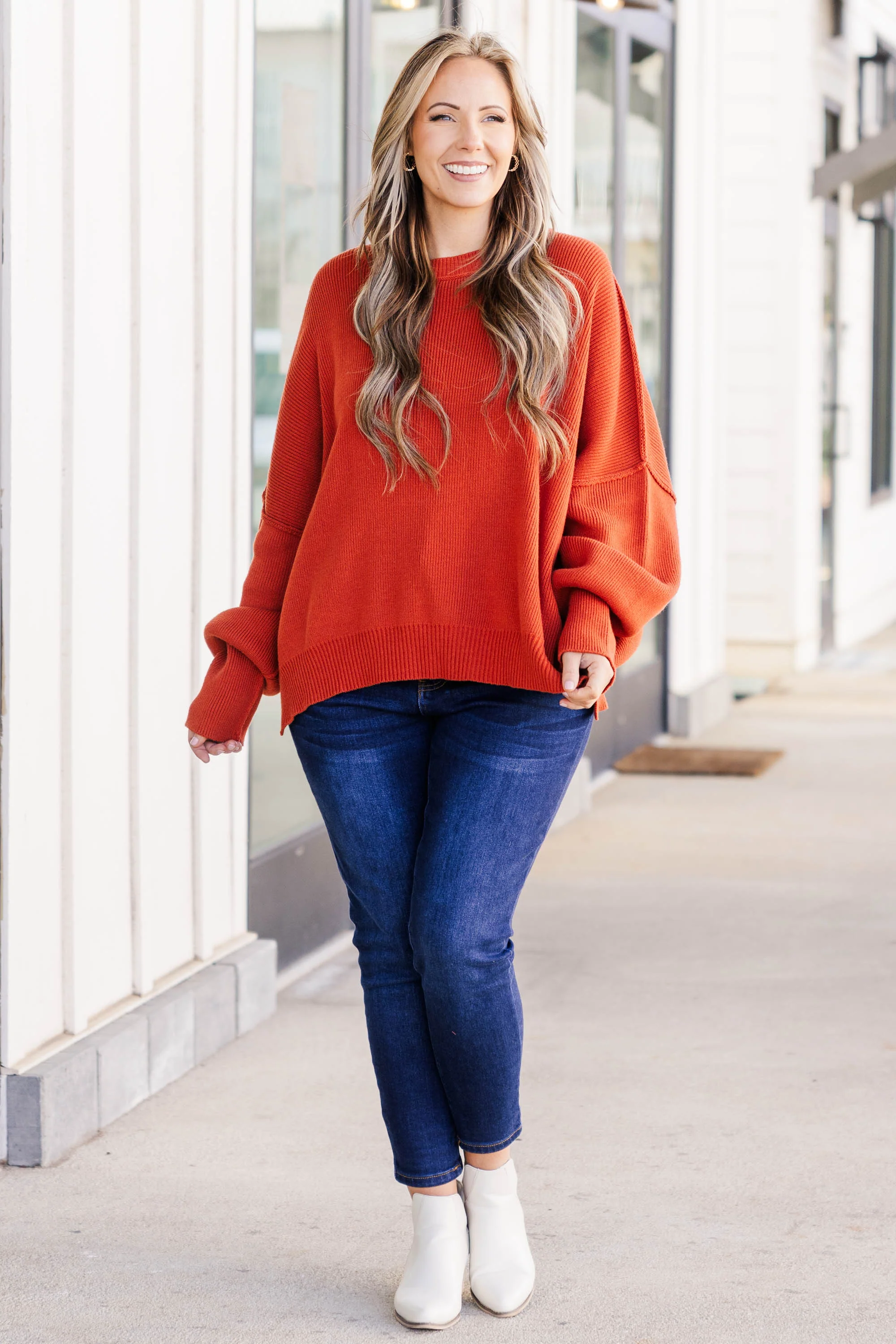 Magically Perfect Sweater, Clay - Image 2