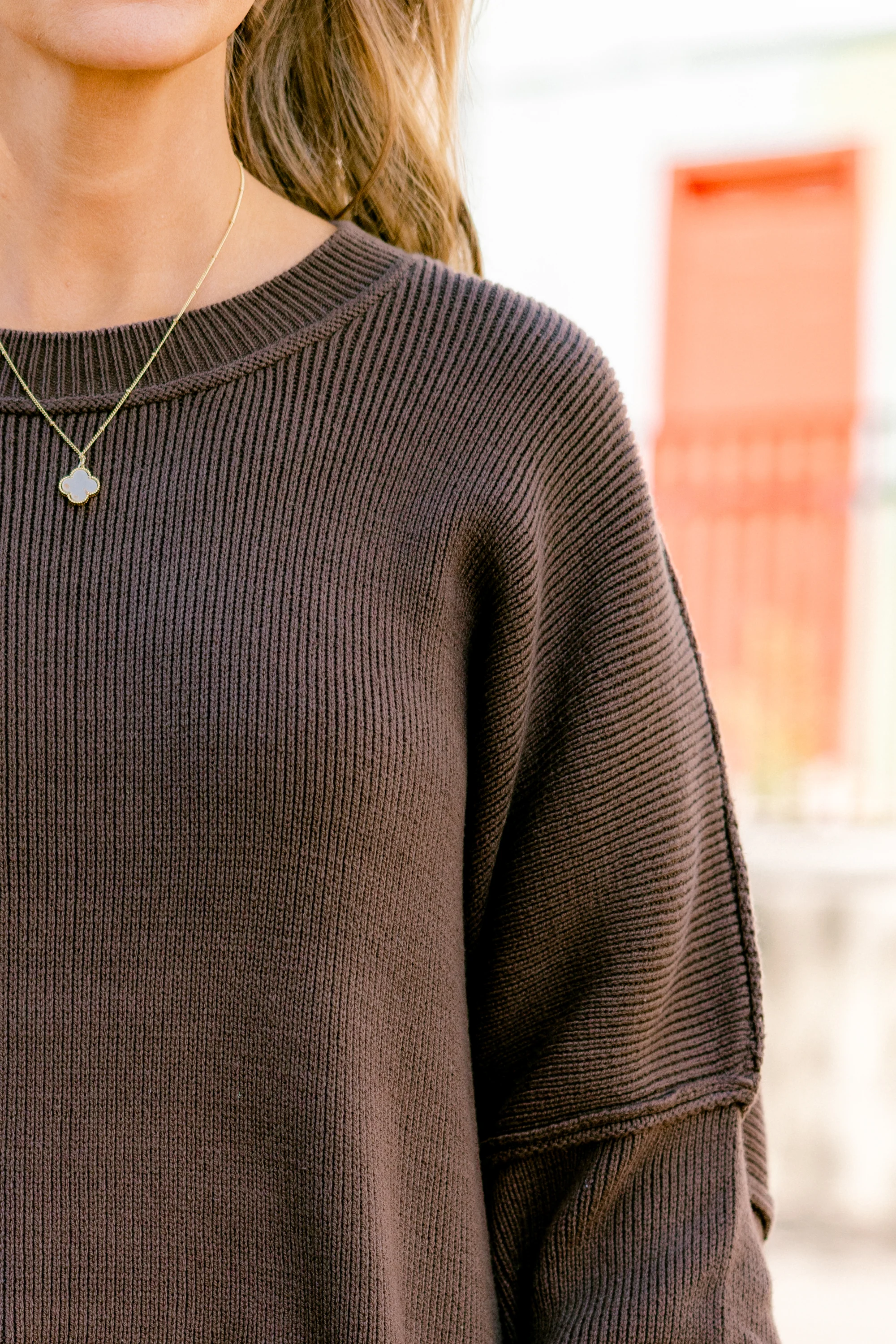 Magically Perfect Sweater, Mocha - Image 4