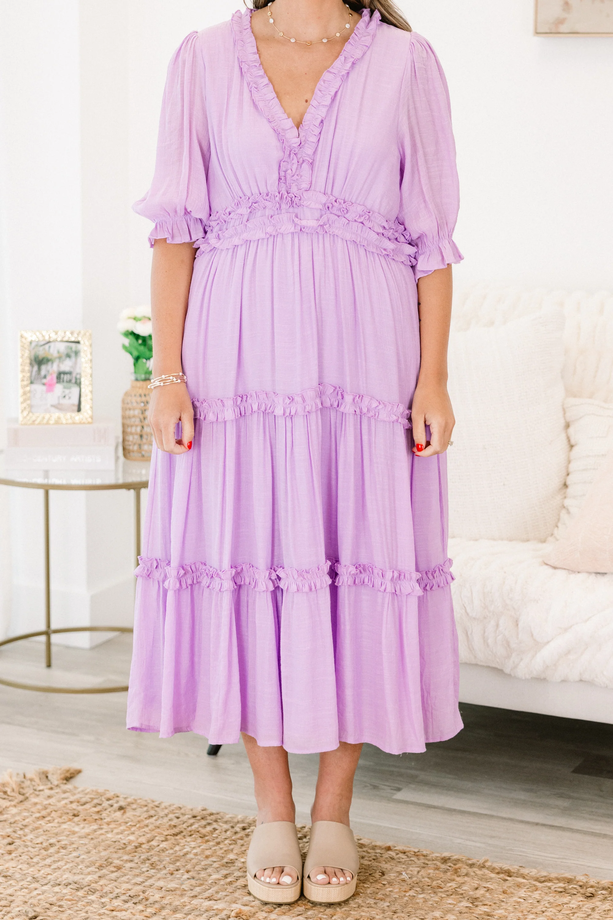 Make A Statement Maxi Dress, Lilac - Image 5