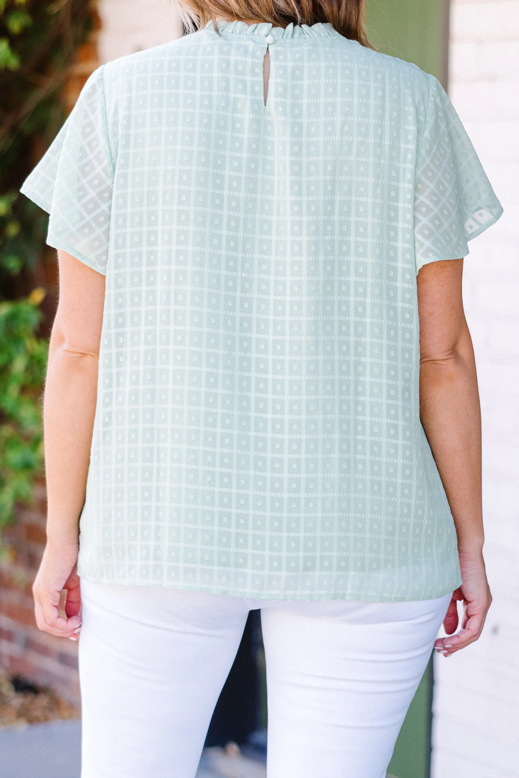 Meet Me In Wonderland Top, Sage - Image 5