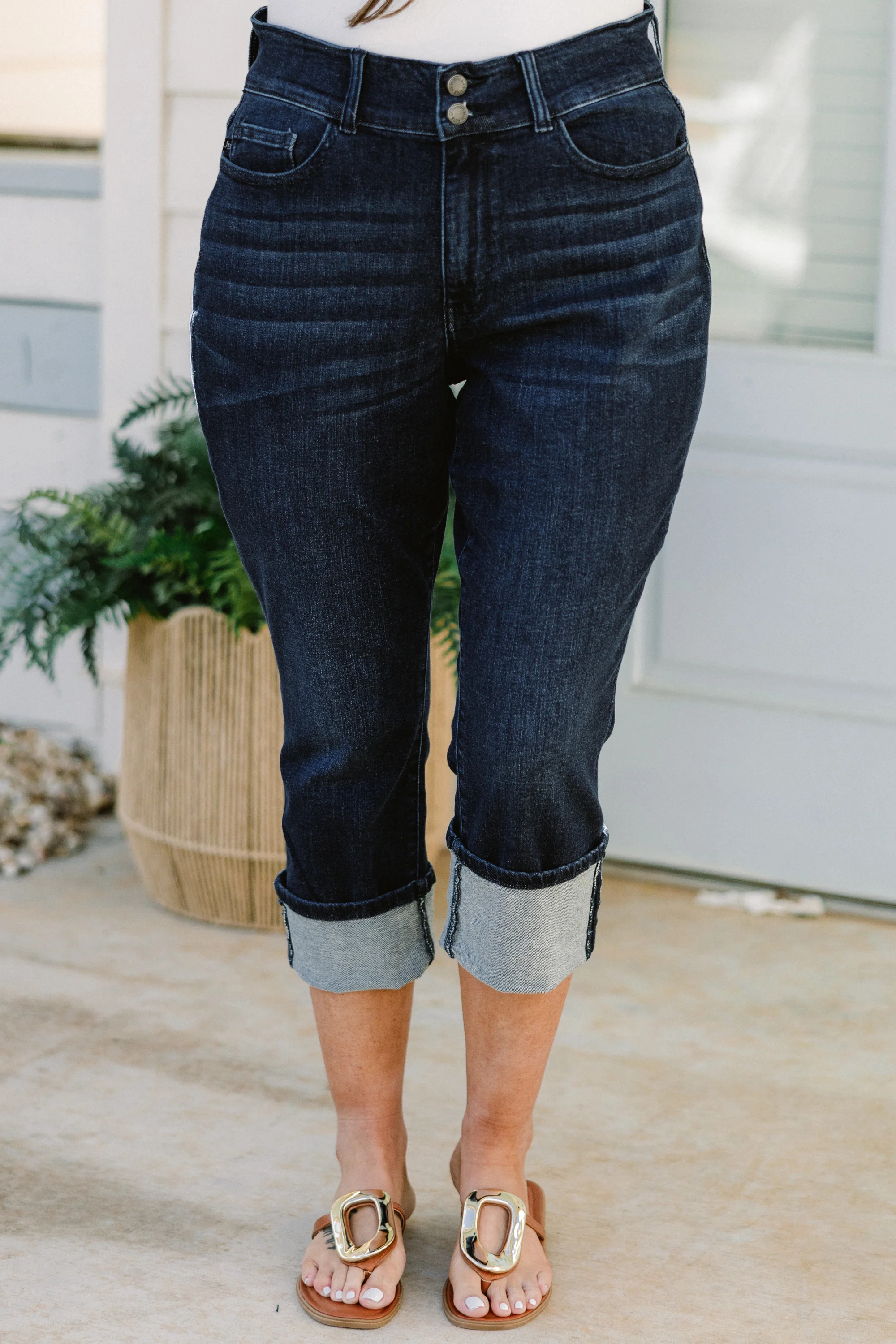 Judy Blue: Meet You There Capris, Blue - Image 3