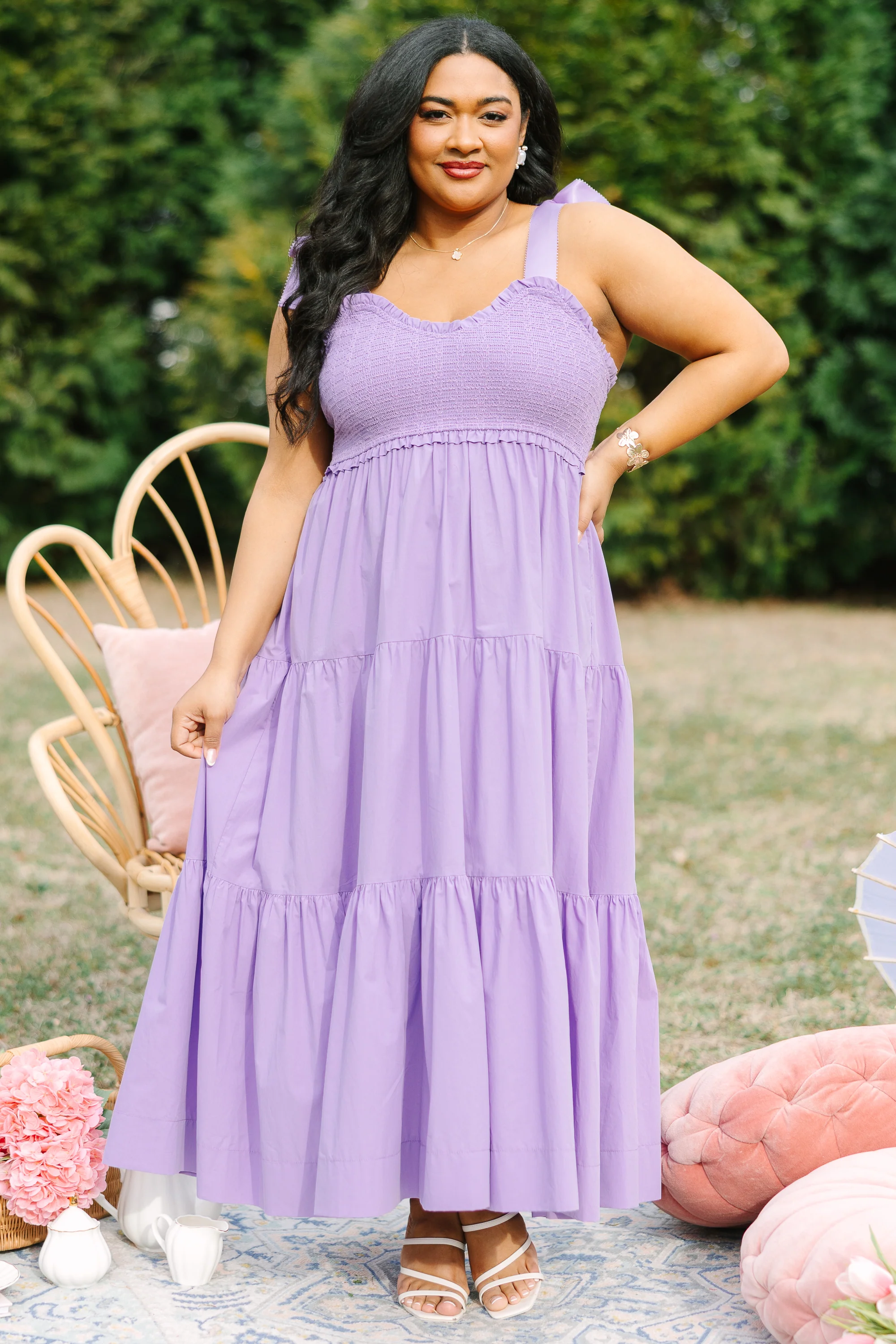 Midnight Garden Dress, Purple - Image 2