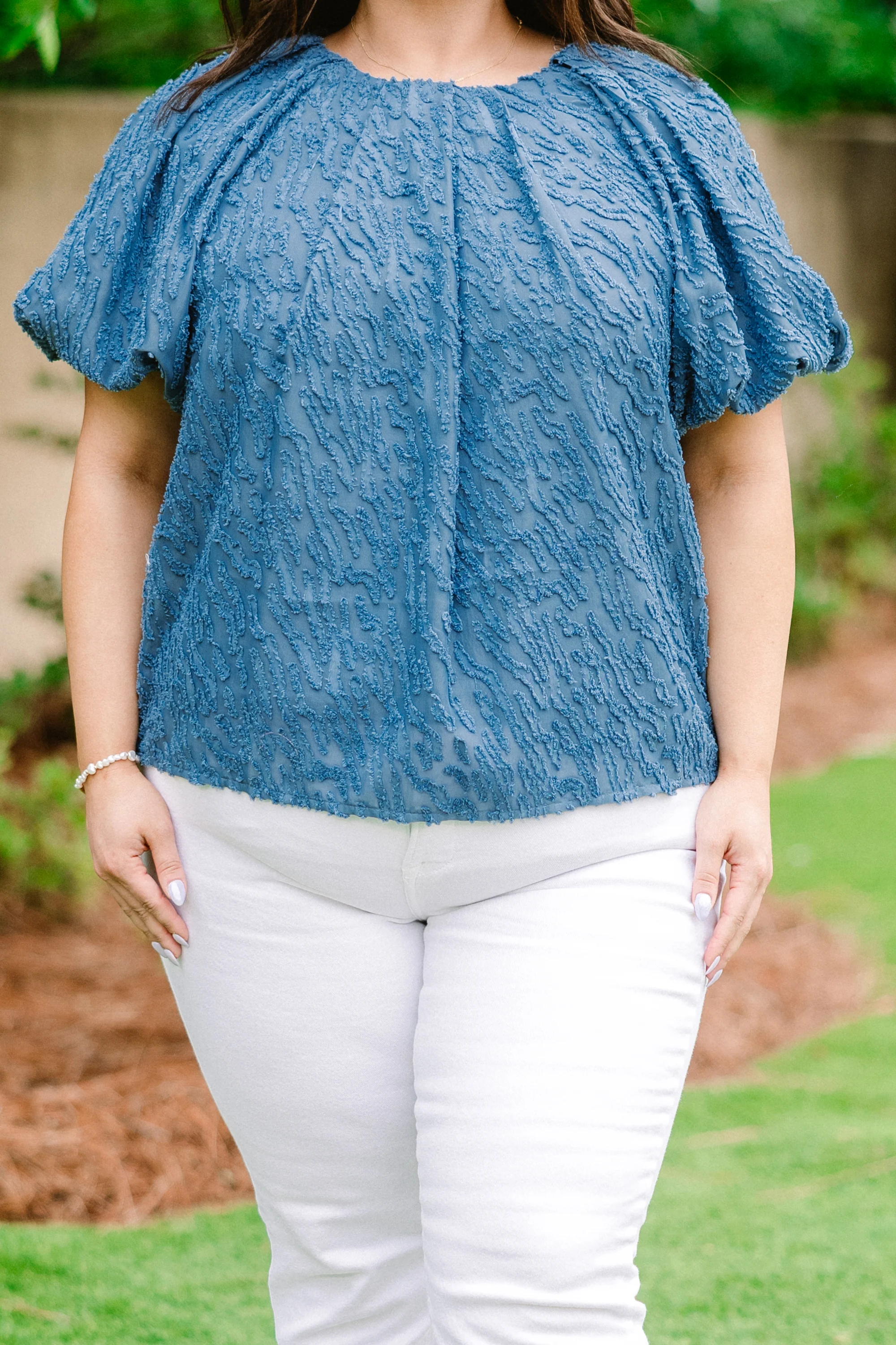 Misty Breeze Top, Denim Blue - Image 5