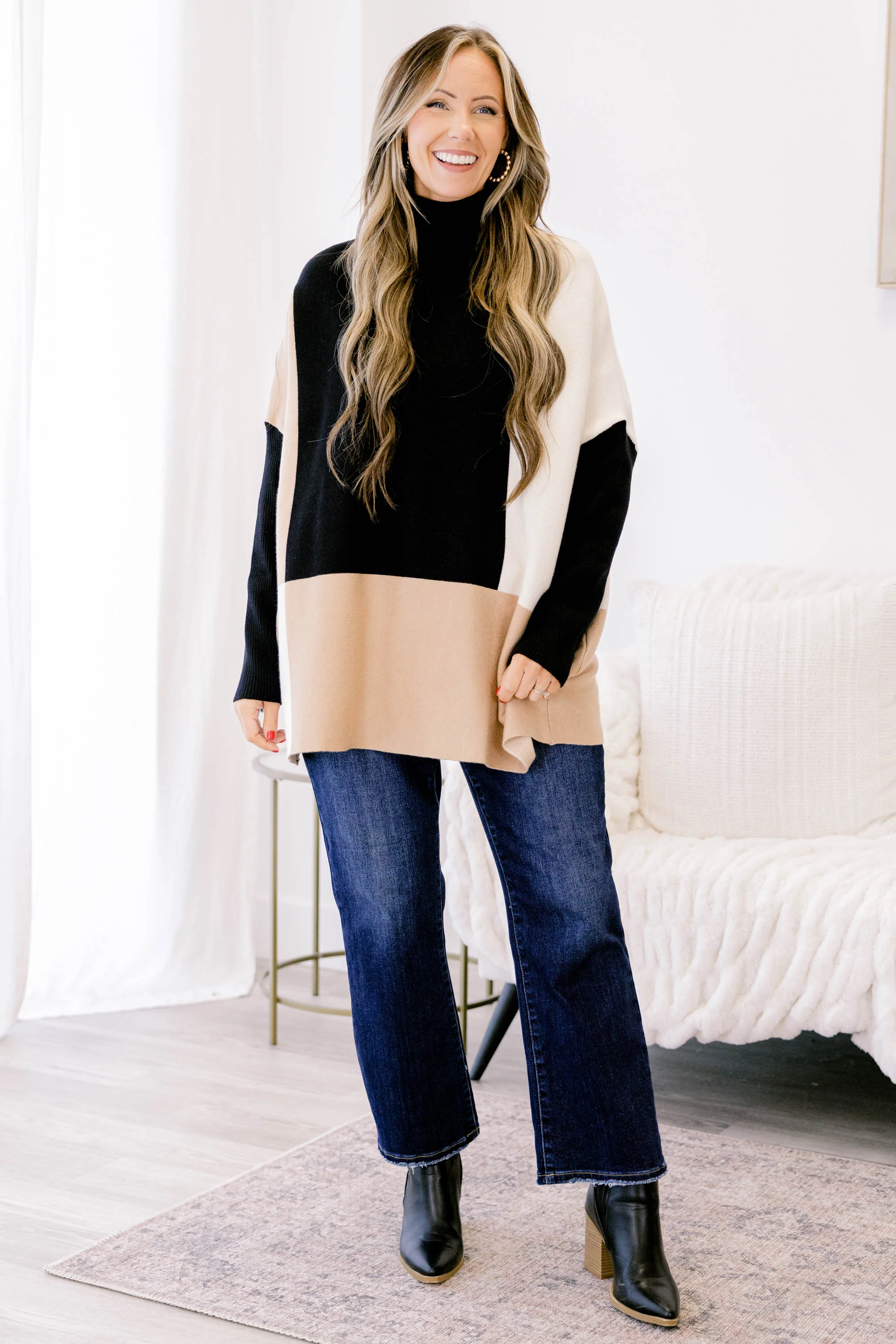 Mosaic Melody Sweater, Natural - Image 3