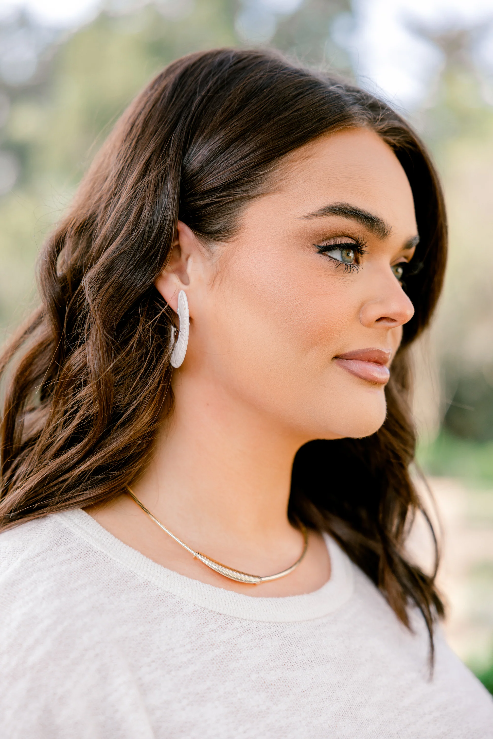 Move With Passion Earrings, Ivory - Image 3