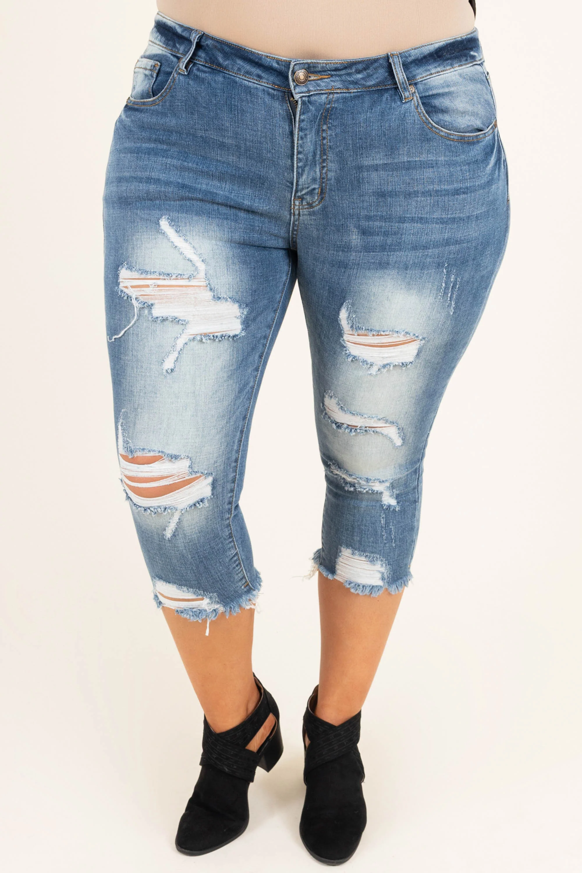 My Go To Capris, Medium Wash - Image 3