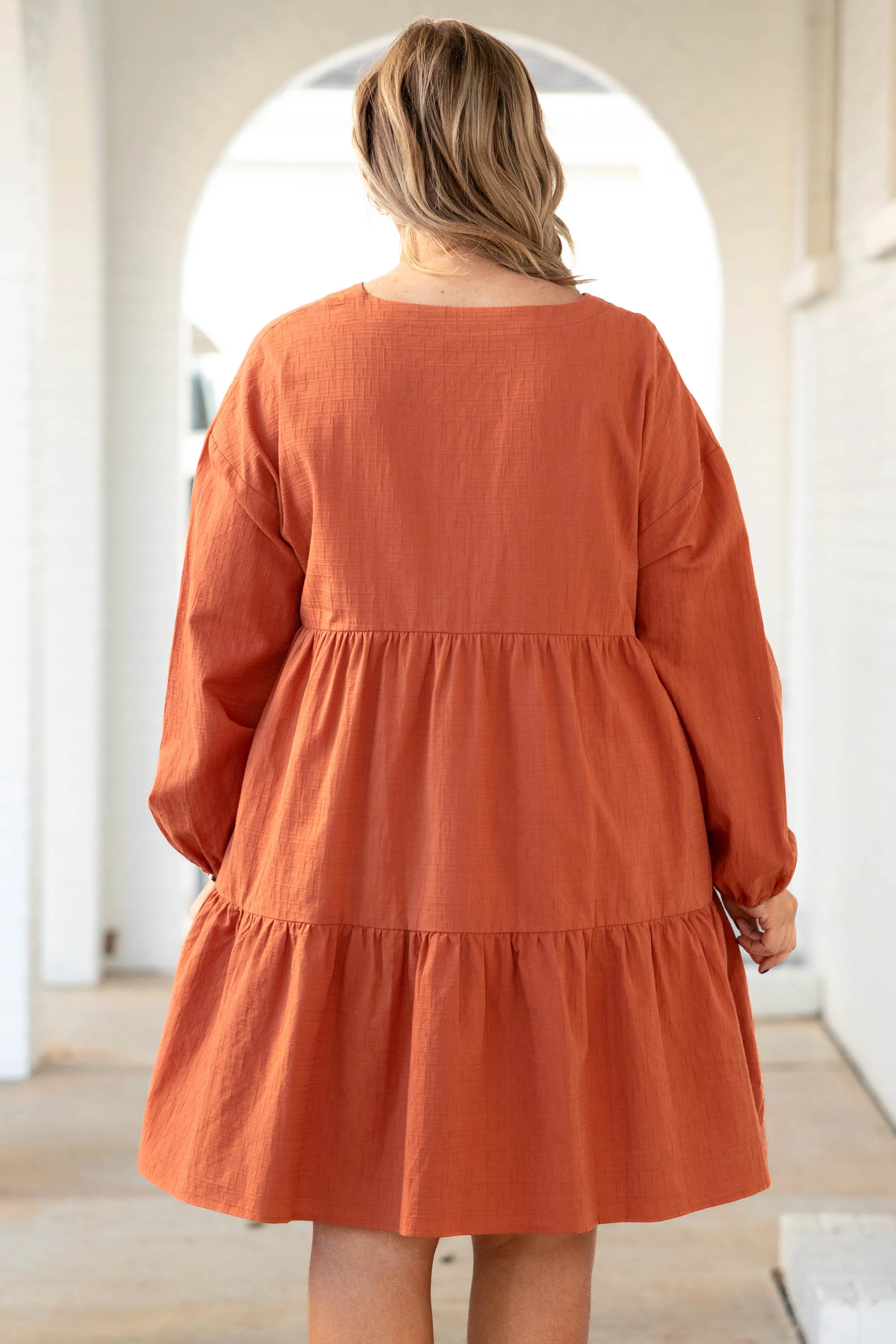 My Heart Goes On Dress, Orange - Image 5