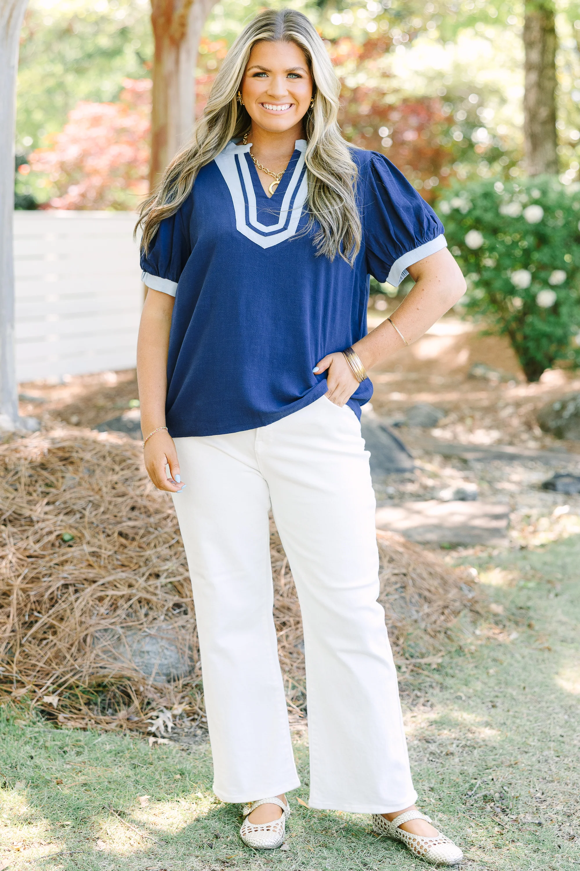 My Sweet Side Top, Blue - Image 2