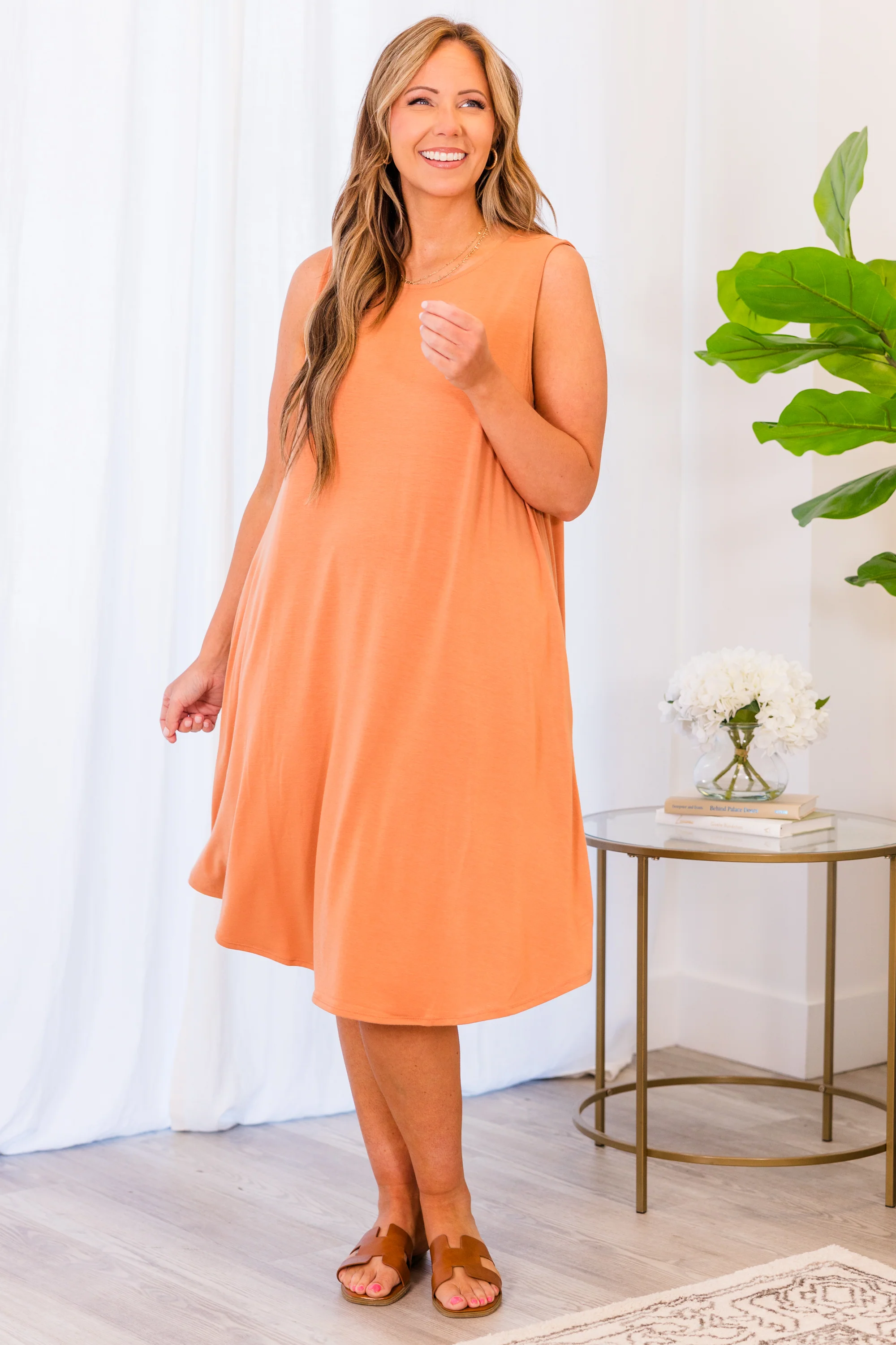 My Travel Companion Dress, Butter Orange - Image 2