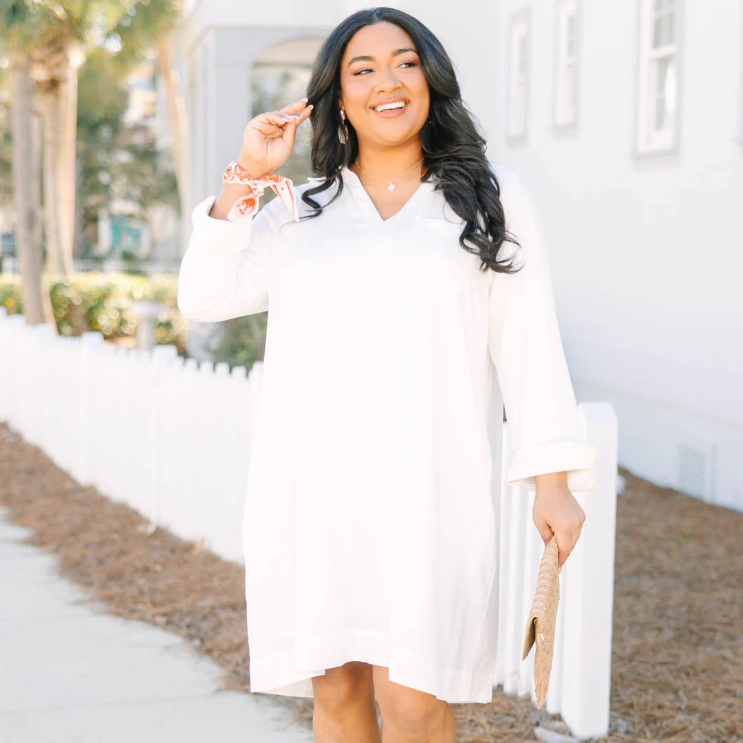 Natural By Nature Popover Dress, Cream - Image 7