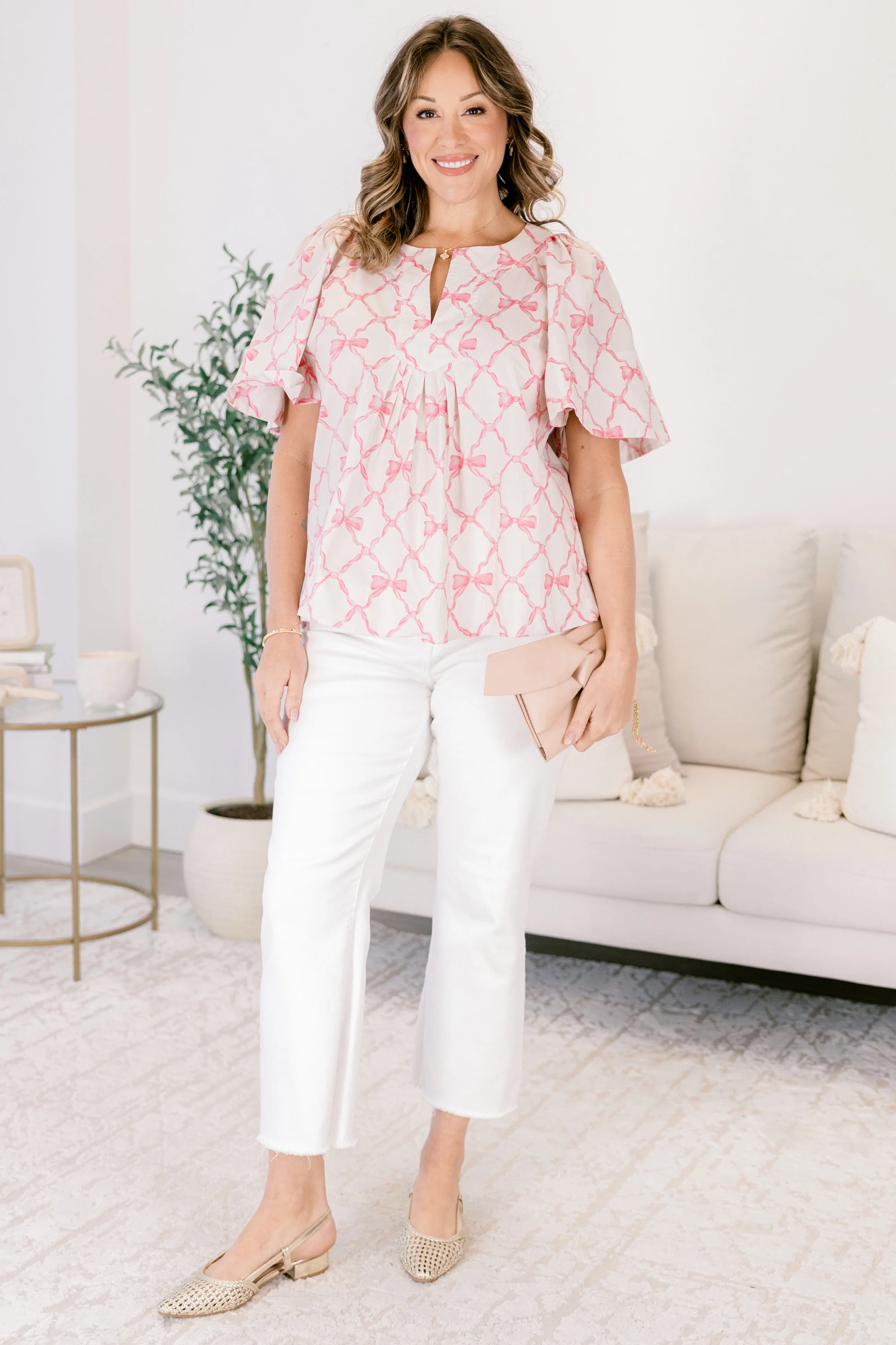 Nautical Breeze Top, Pink Bow - Image 3